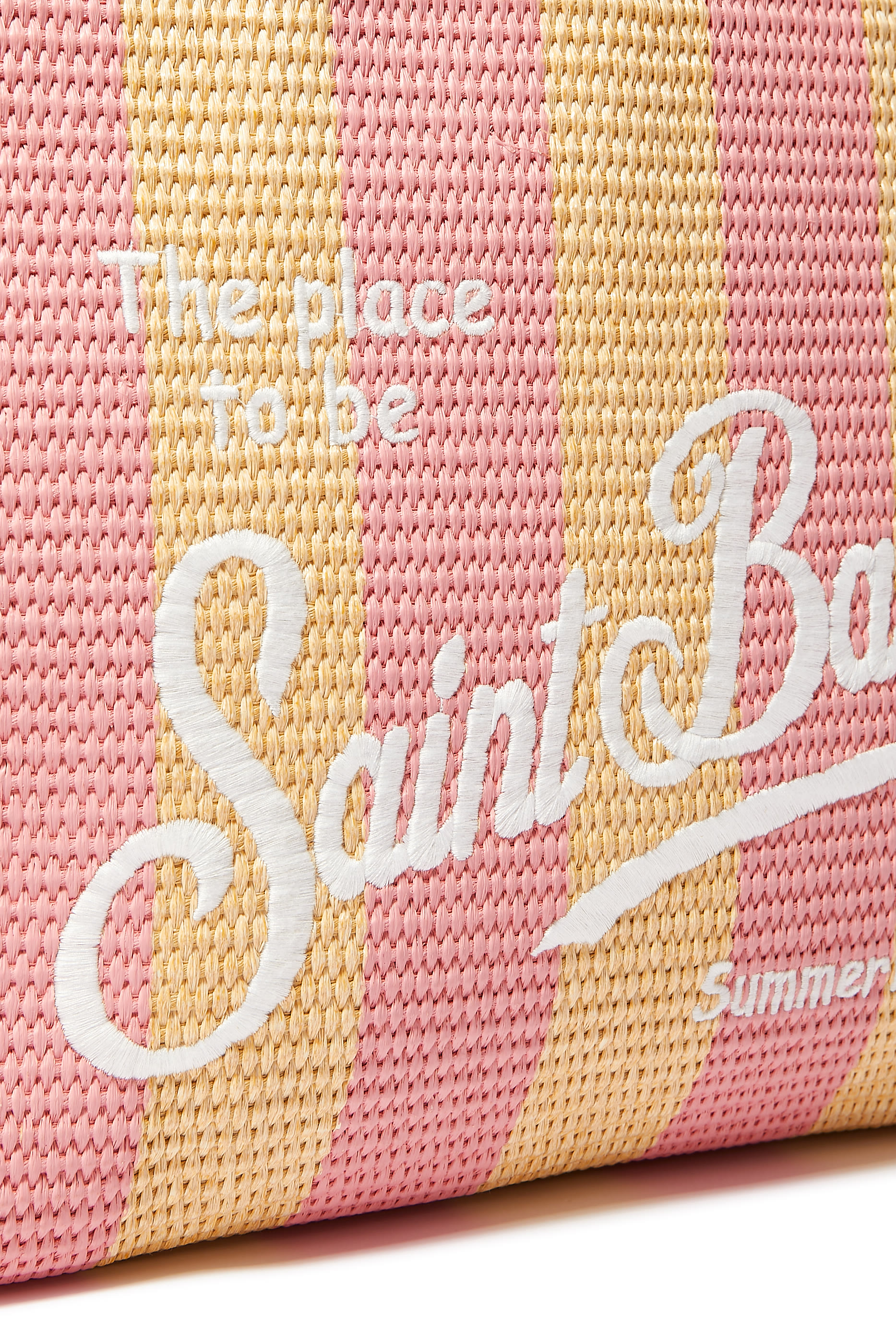 Vanity Striped Straw Beach Bag