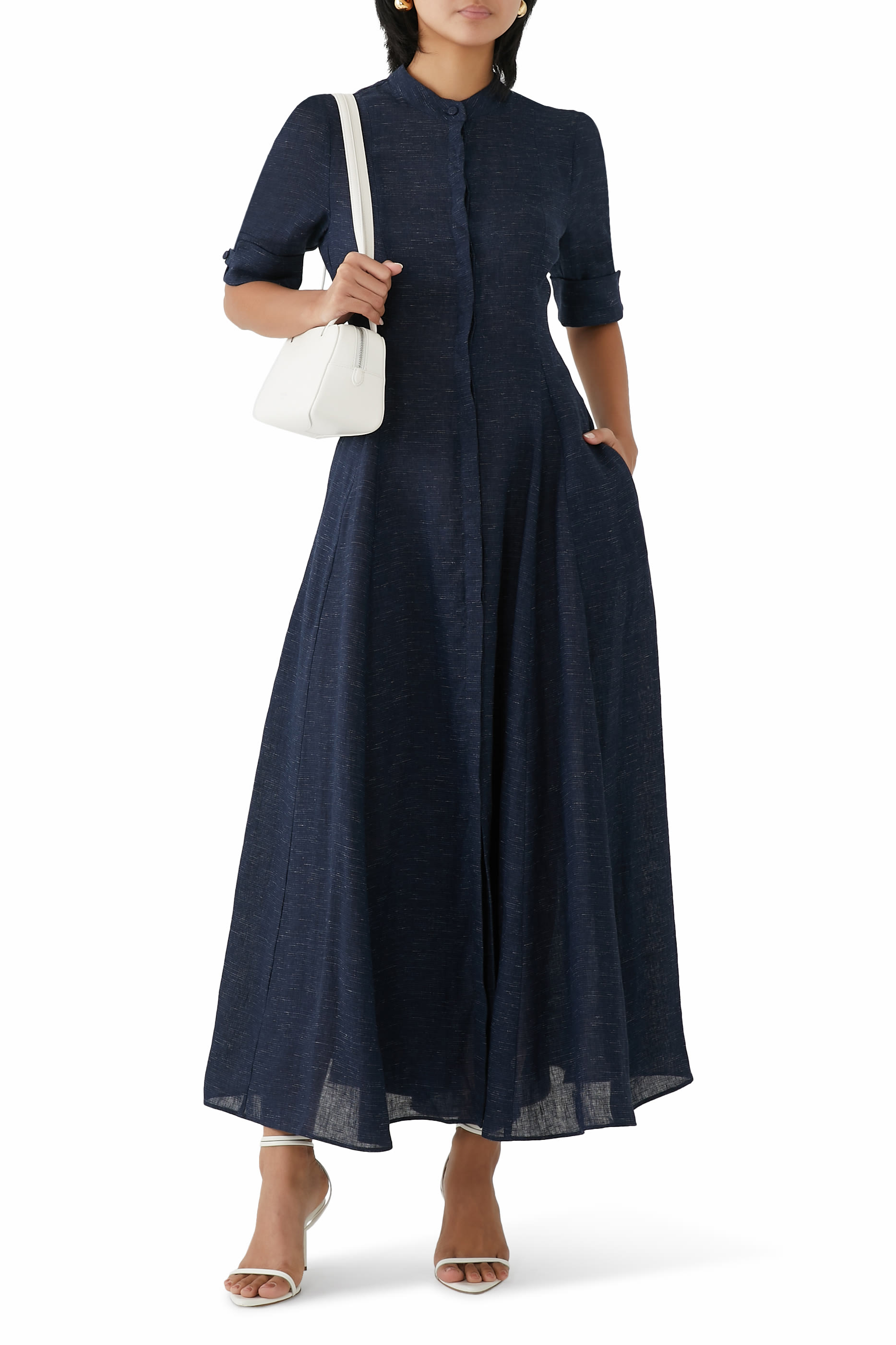 Short Sleeves Midi Dress