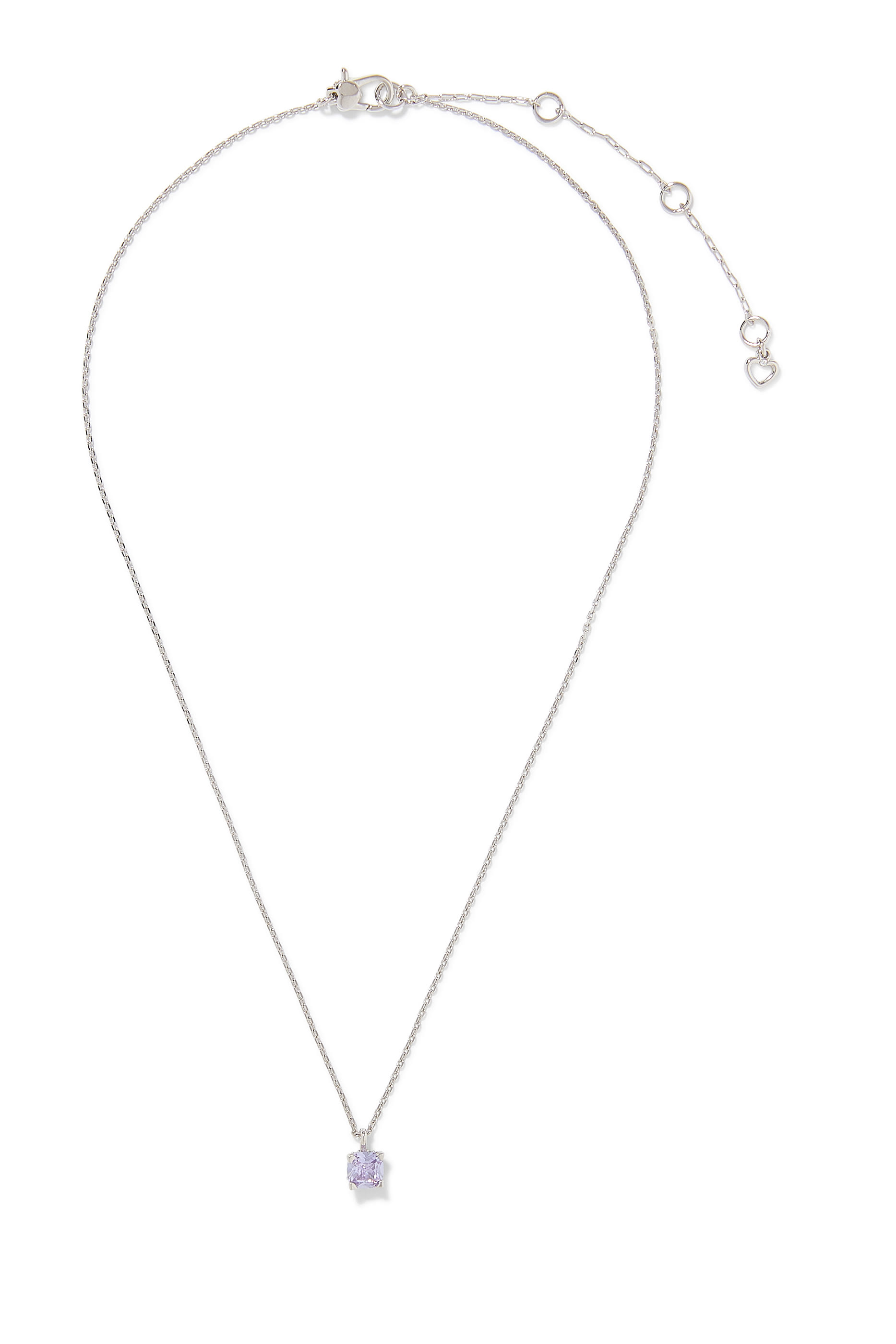 Little Luxuries Square Pendant, Plated Metal & Cubic Zirconia