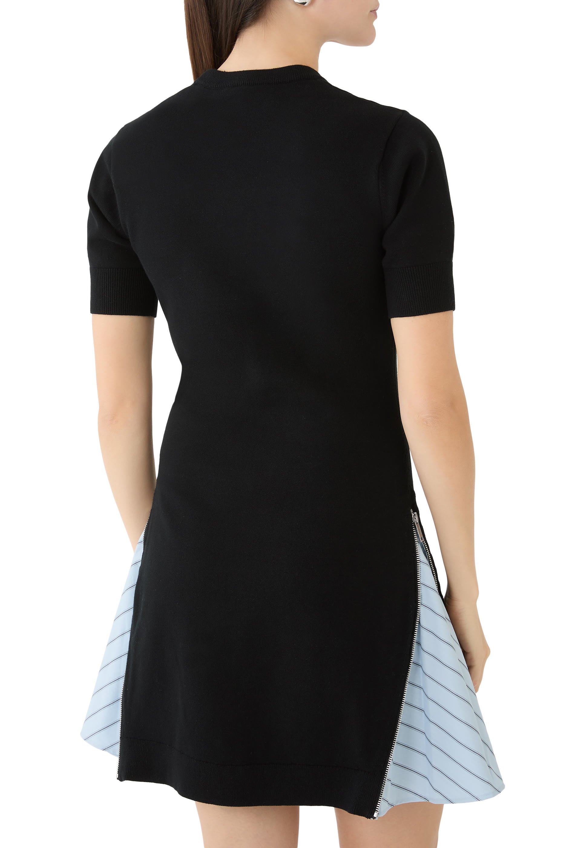 Mini Combo Dress With Side Zips