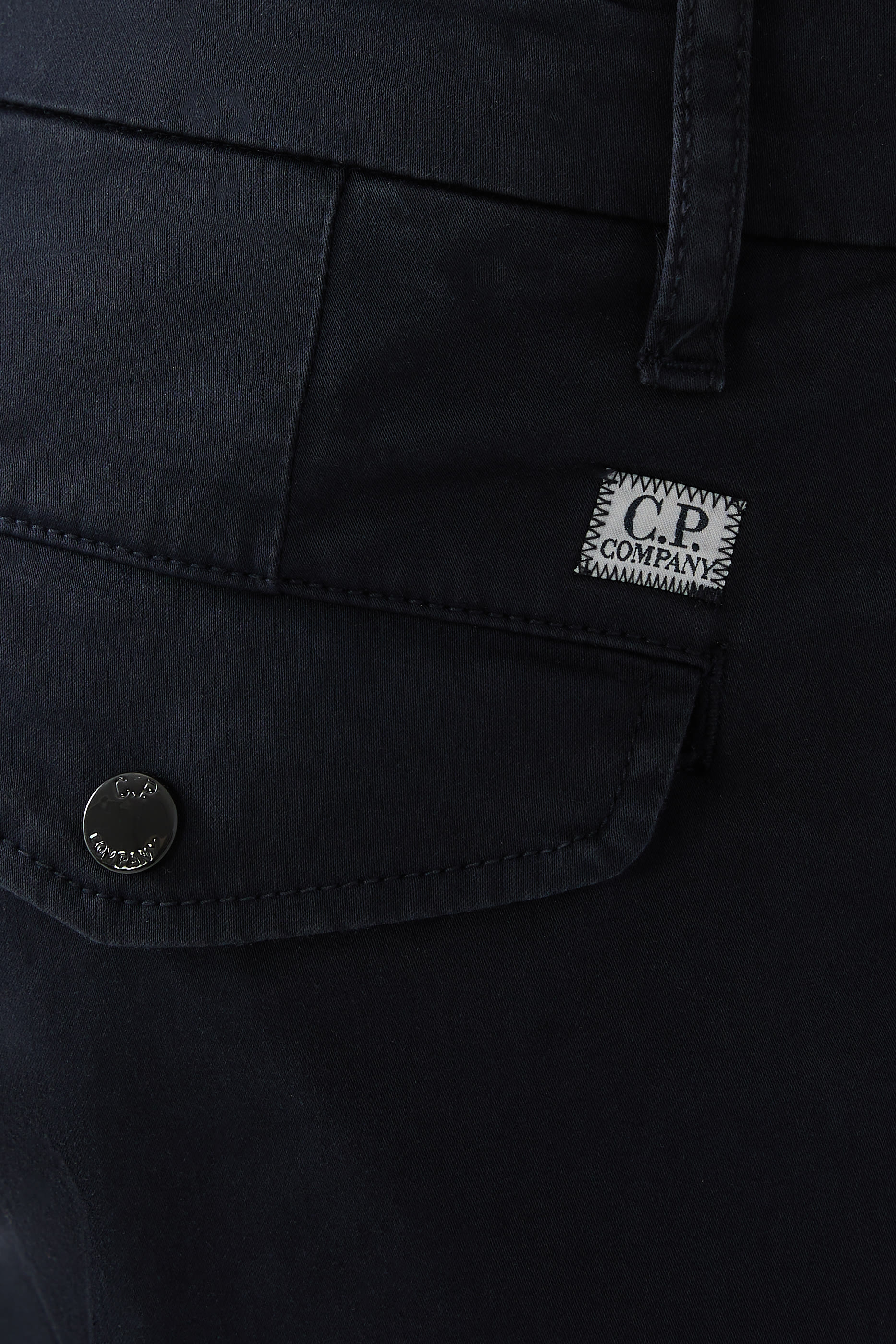 Stretch Sateen Utility Cargo Lens Pants