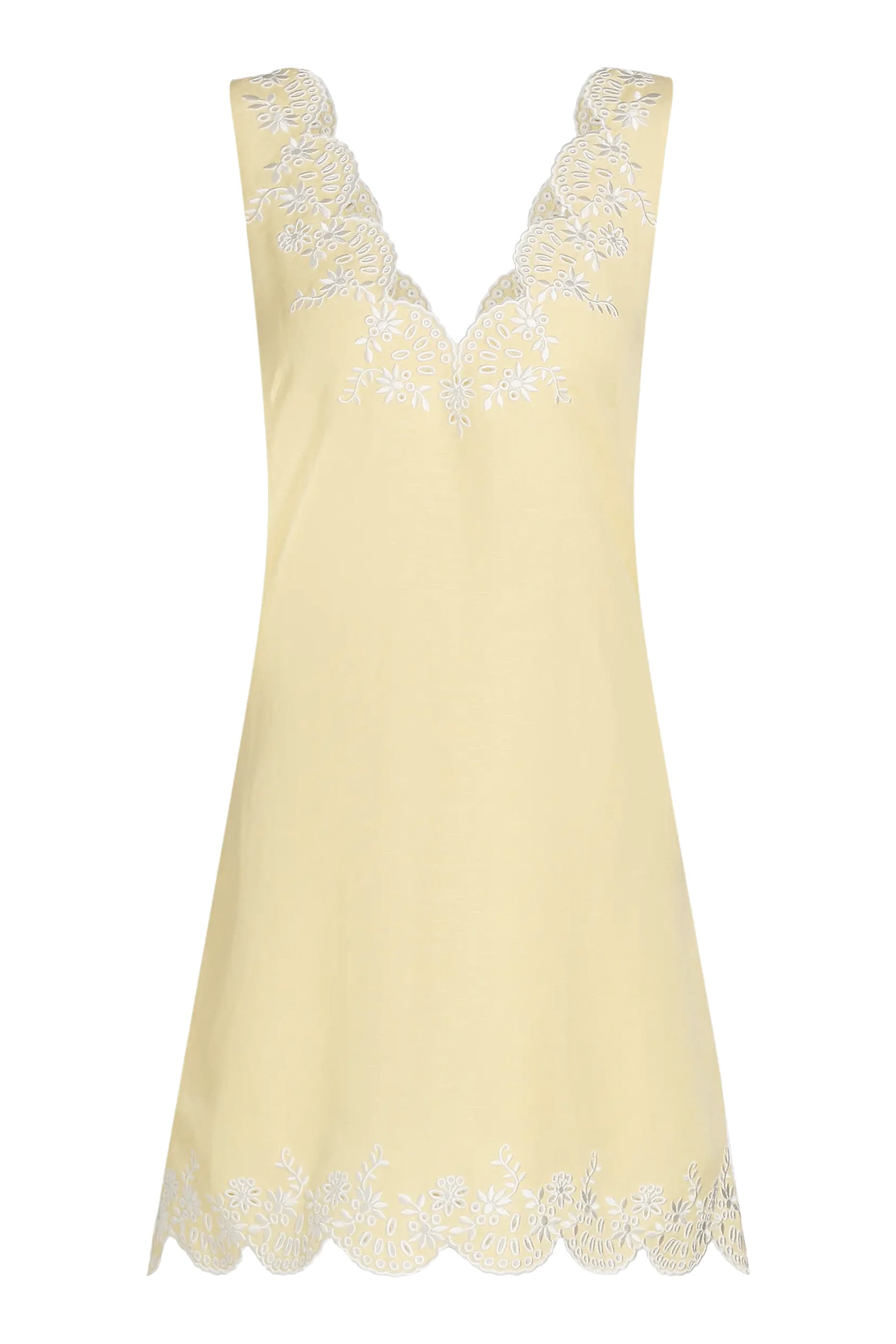 Edena Embroidered Linen Mini Dress 