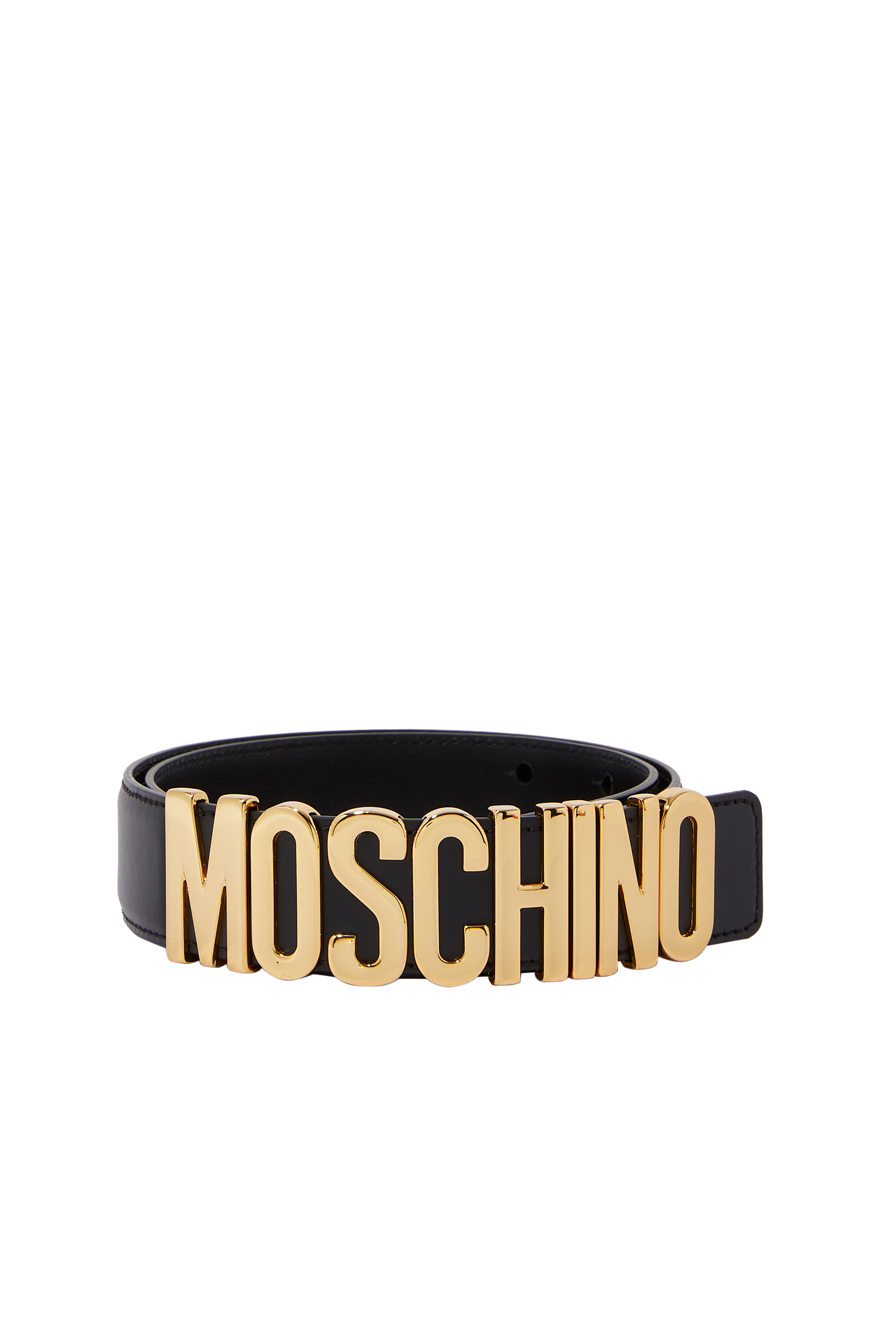 Wide Logo Leather Belt