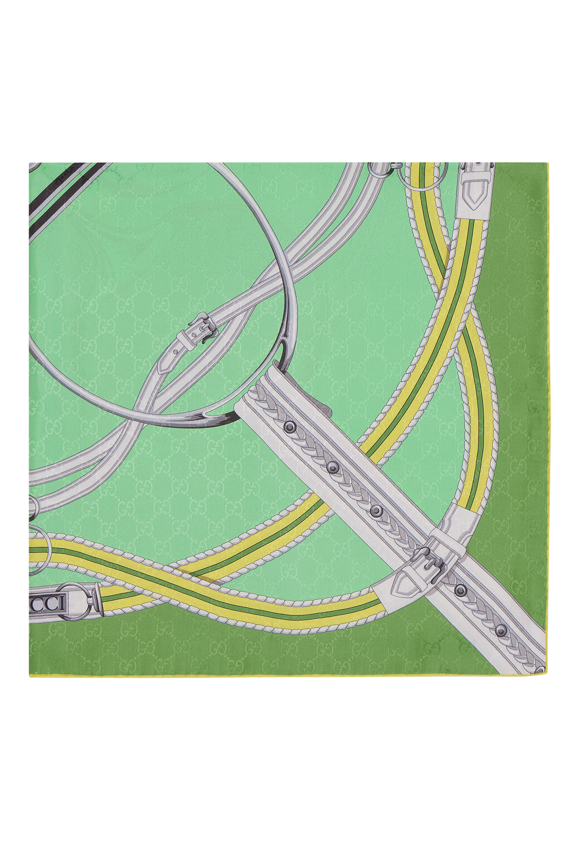  Printed Silk Jacquard Carr&eacute;