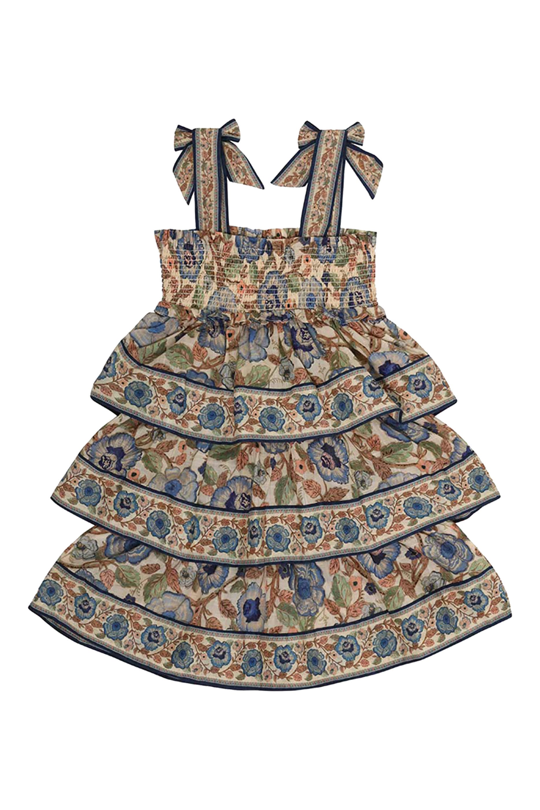 Junie Shirred Tiered Dress