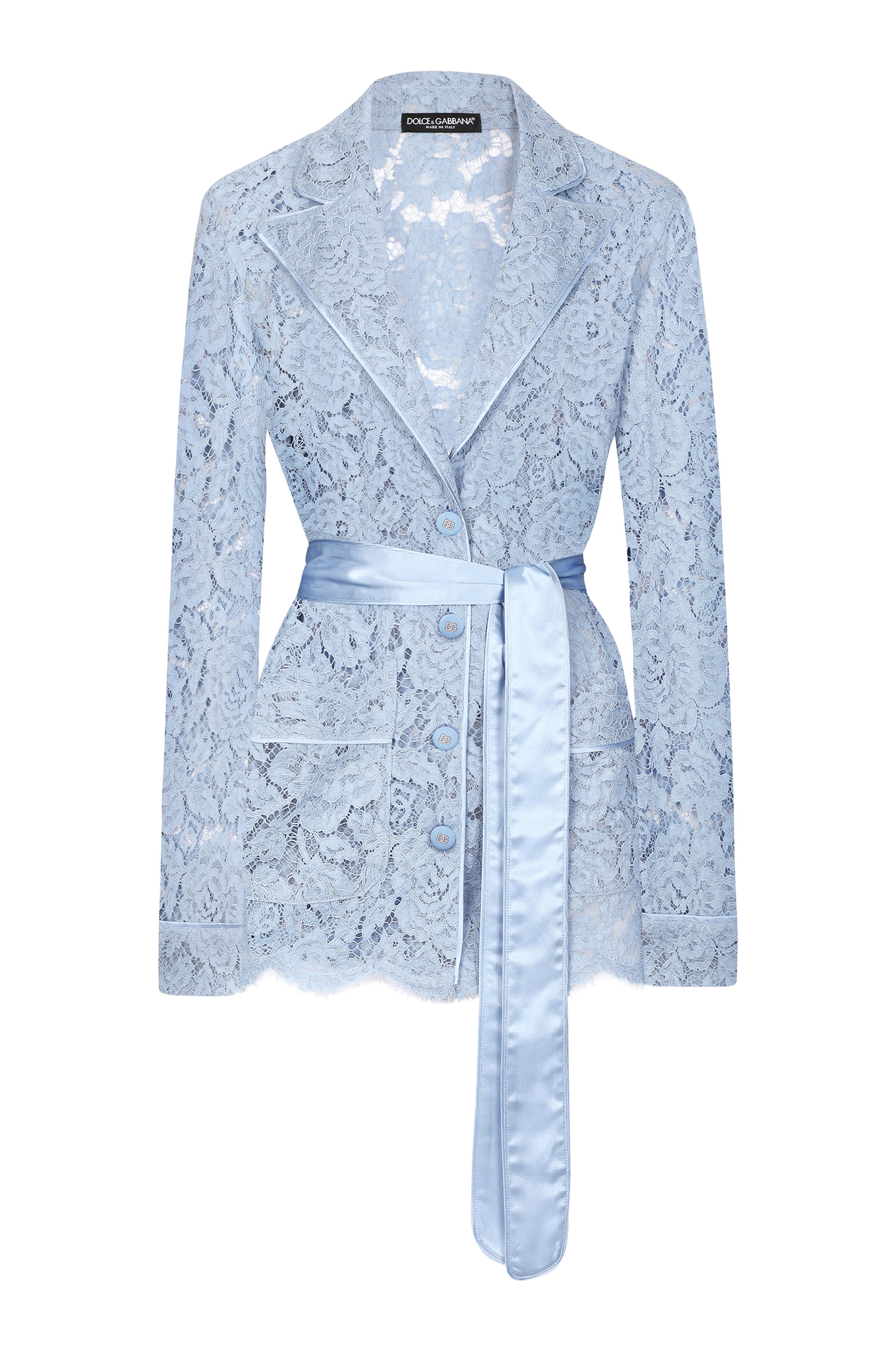 Floral Cordonetto Lace Pajama Shirt