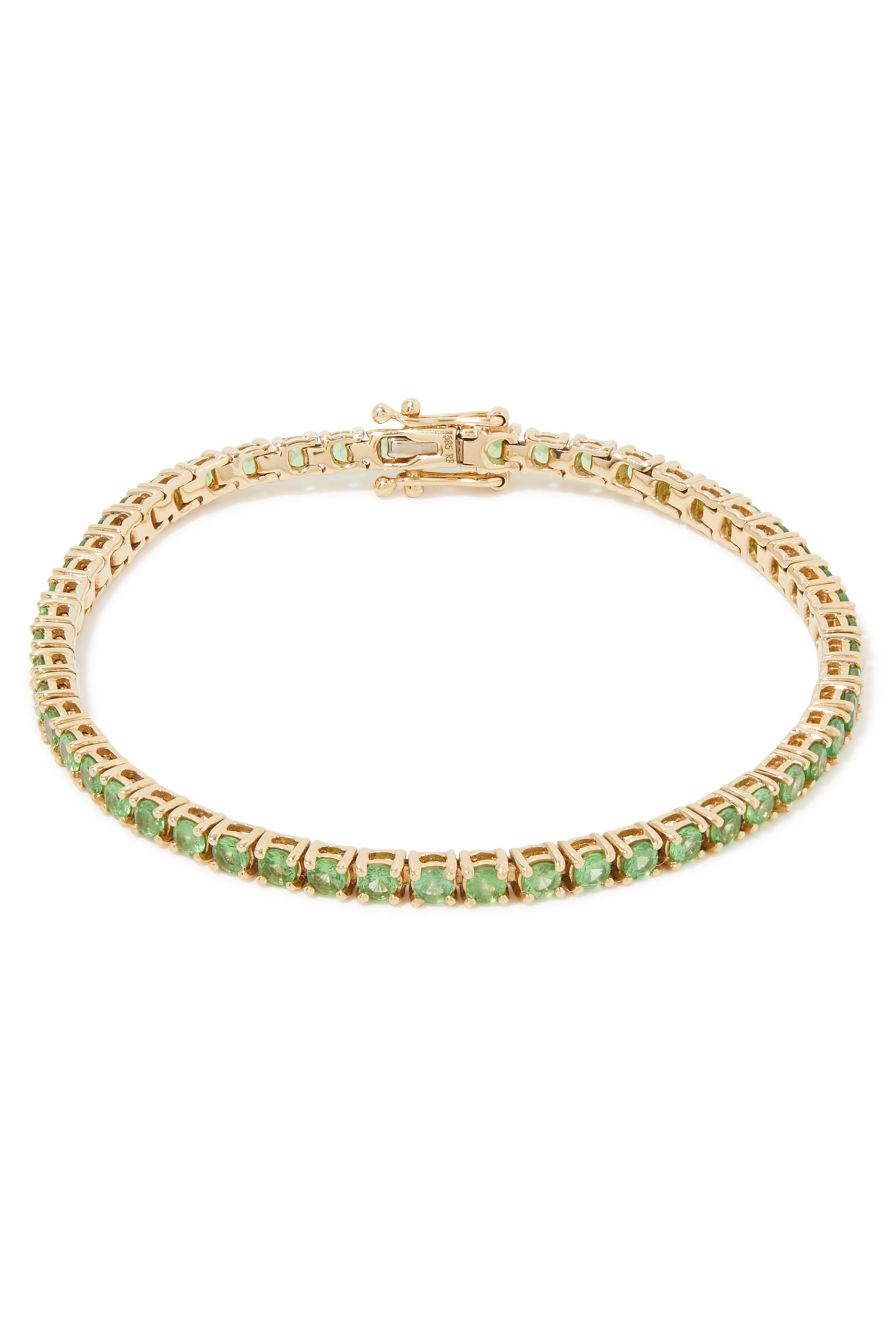 Thicc Green Garnet Tennis Bracelet