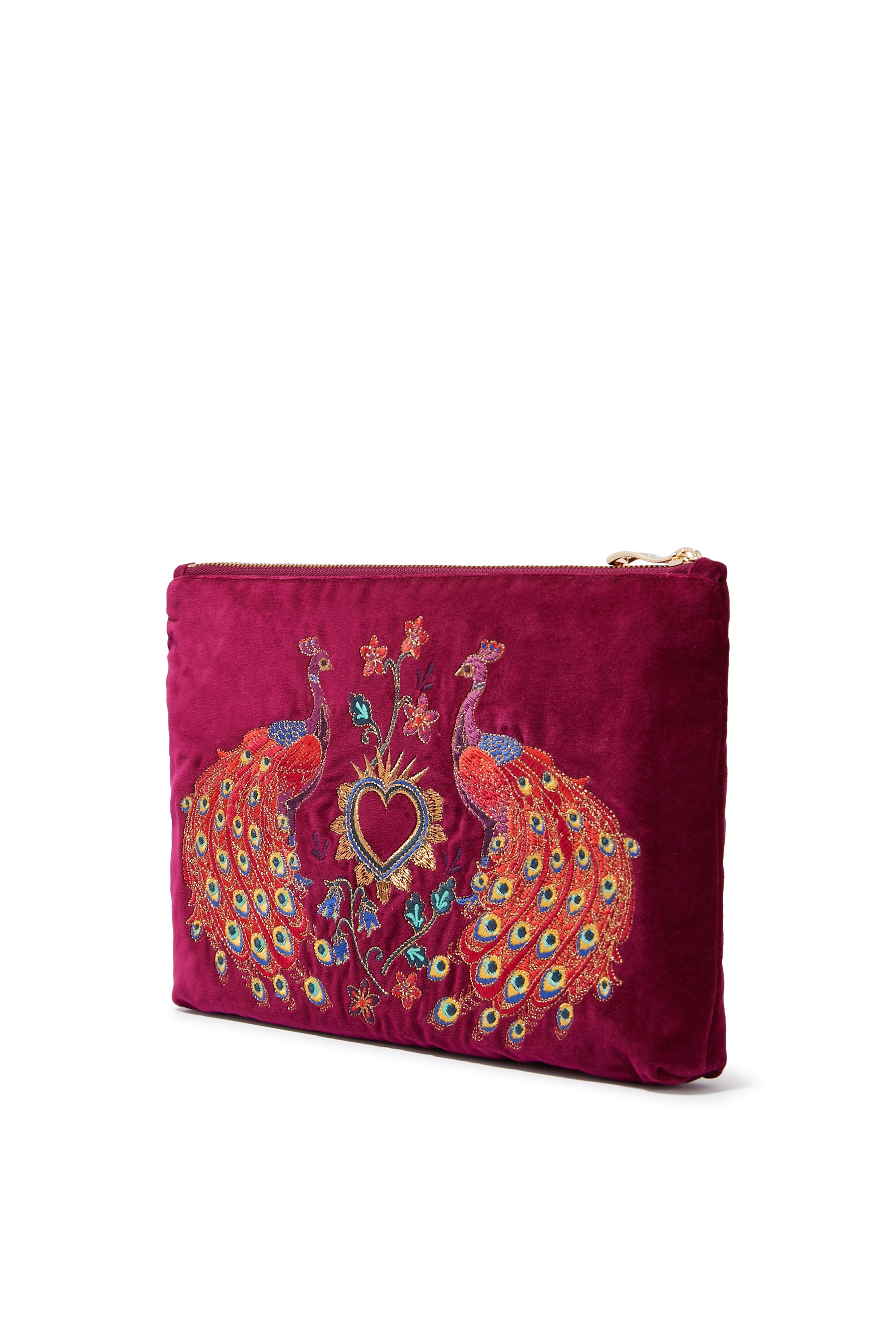 Peacock Floral Everyday Pouch