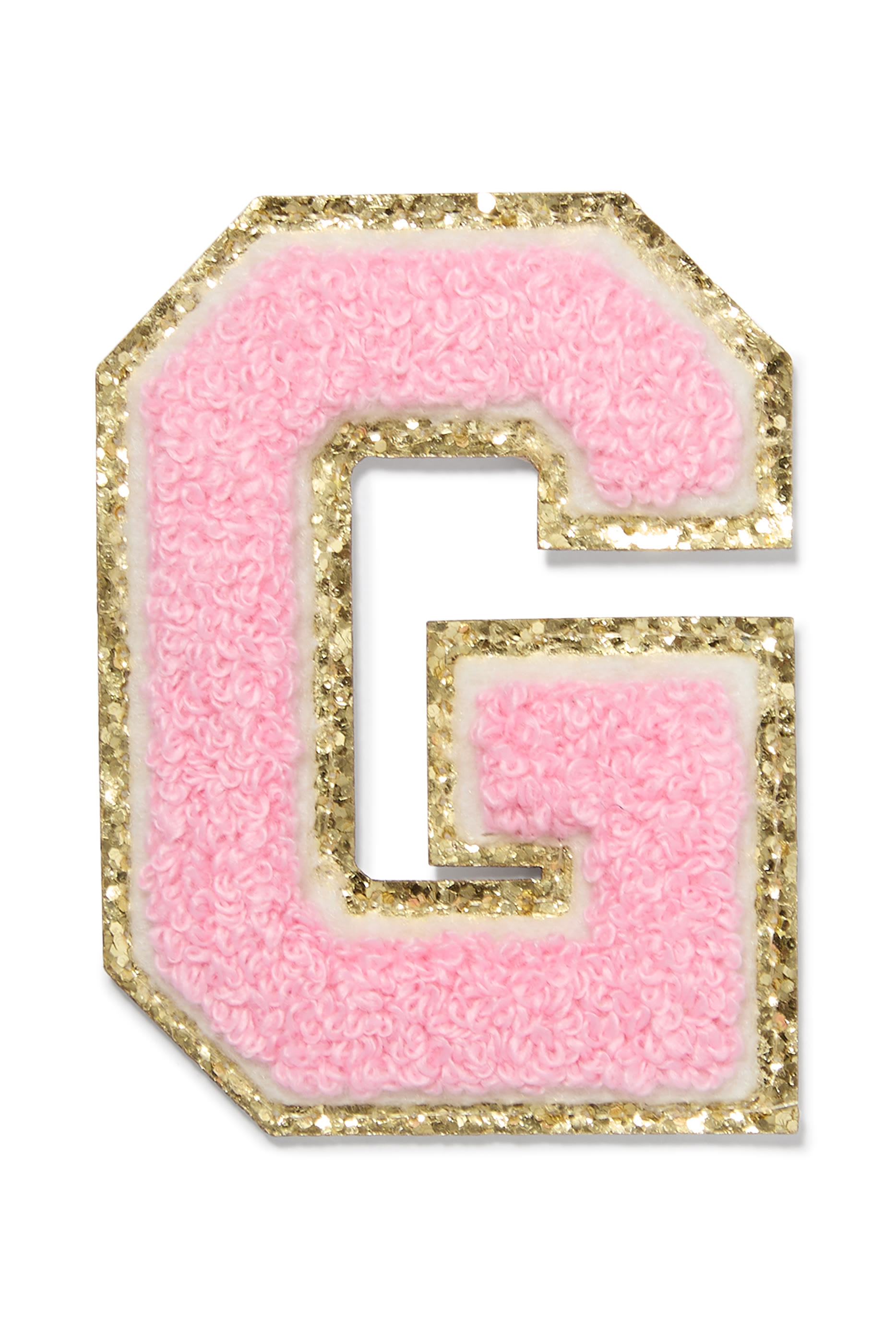 Kids 3" Chenille Sparkle G Letter Patch