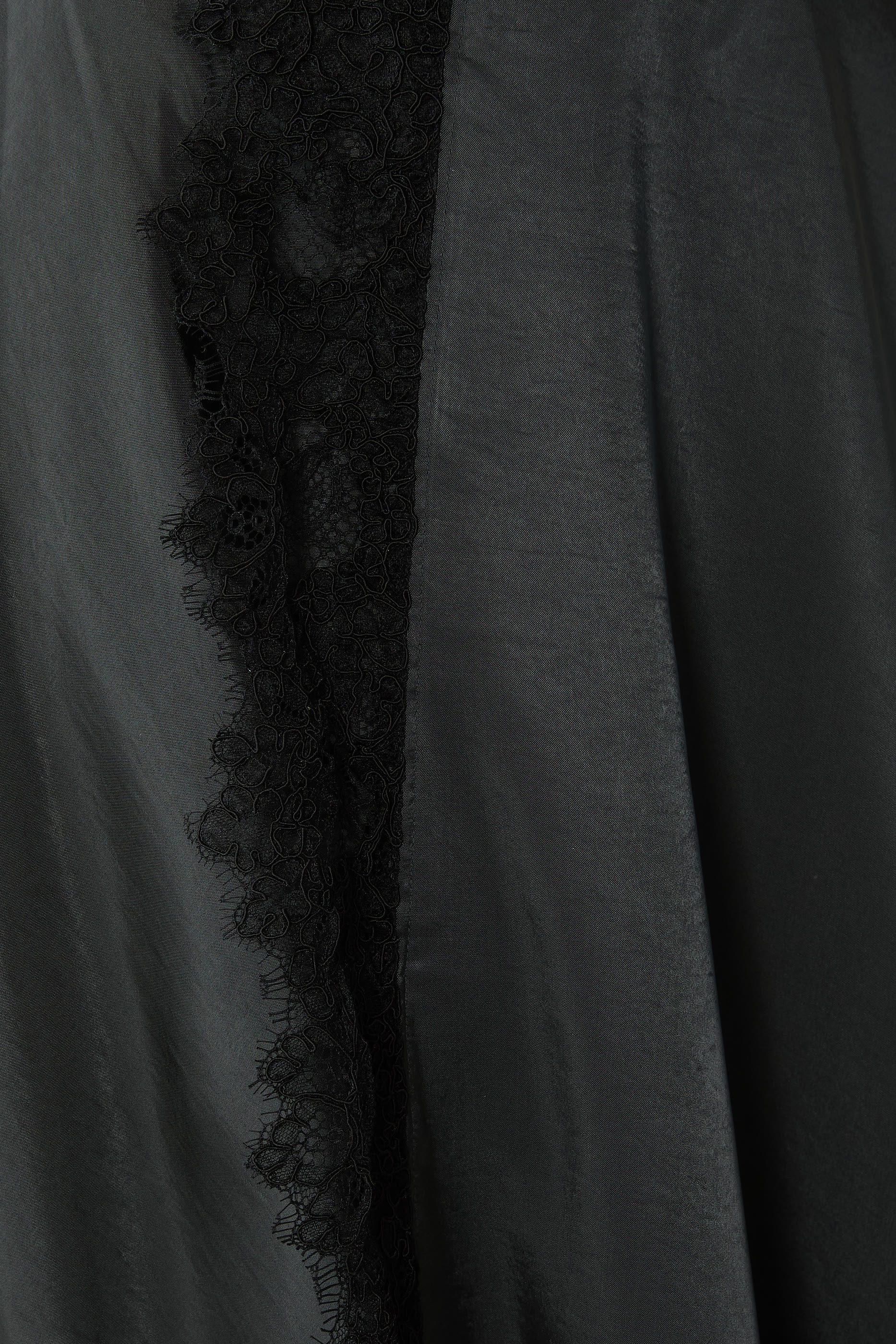 Lace Trim Midi Skirt