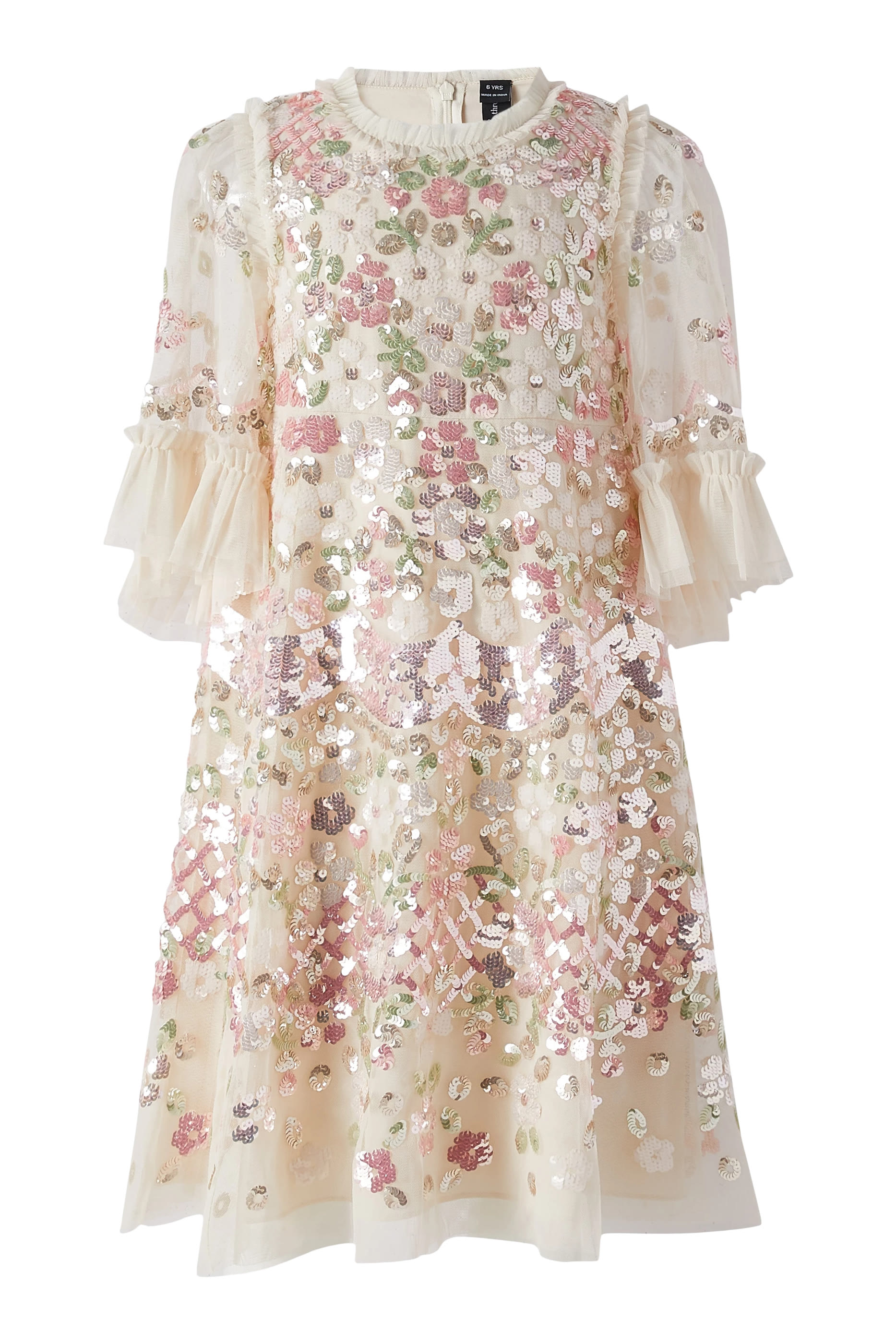 Kids Garden Delight Embroidered A-Line Dress