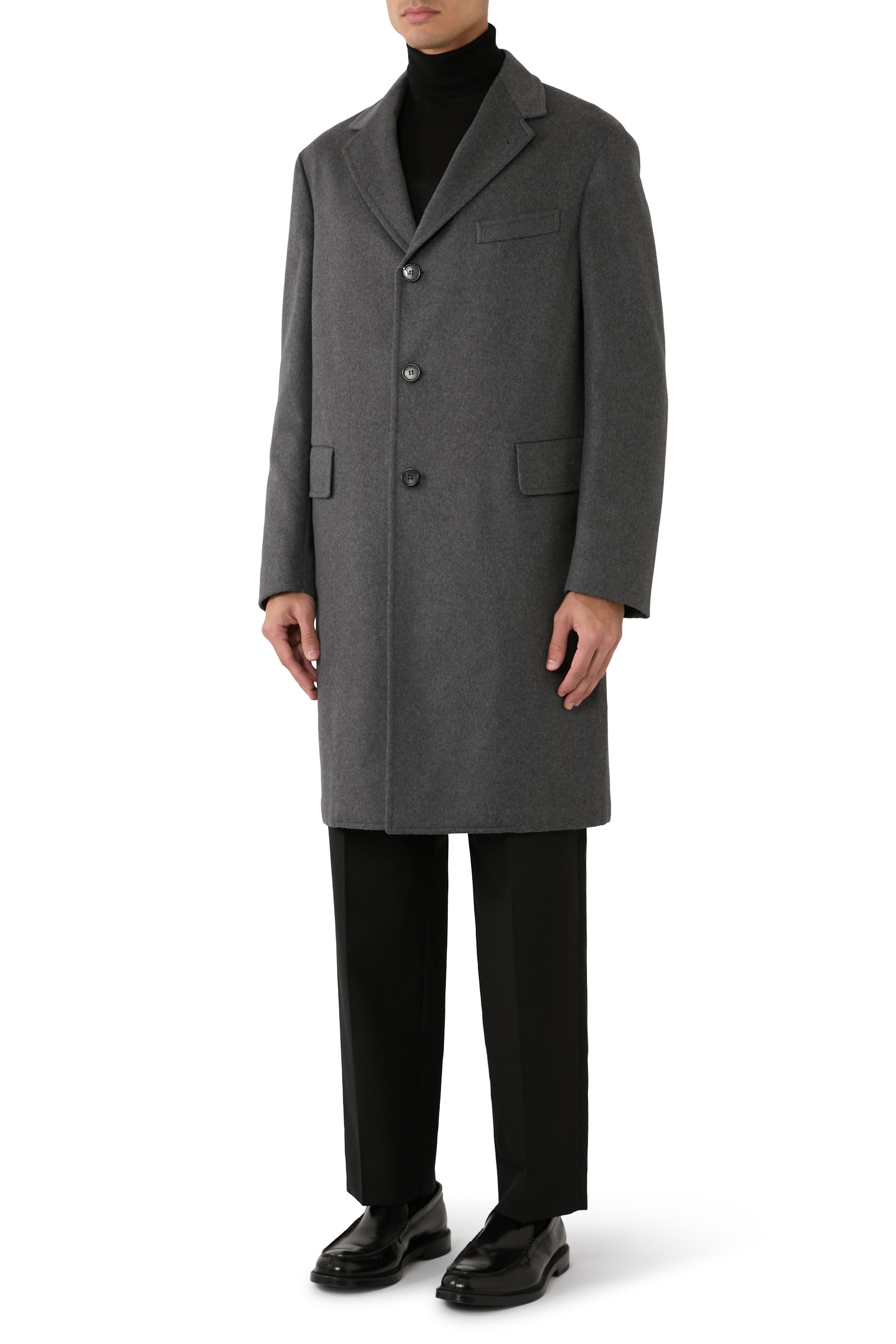  Regular Fit Wool & Cashmere Coat 