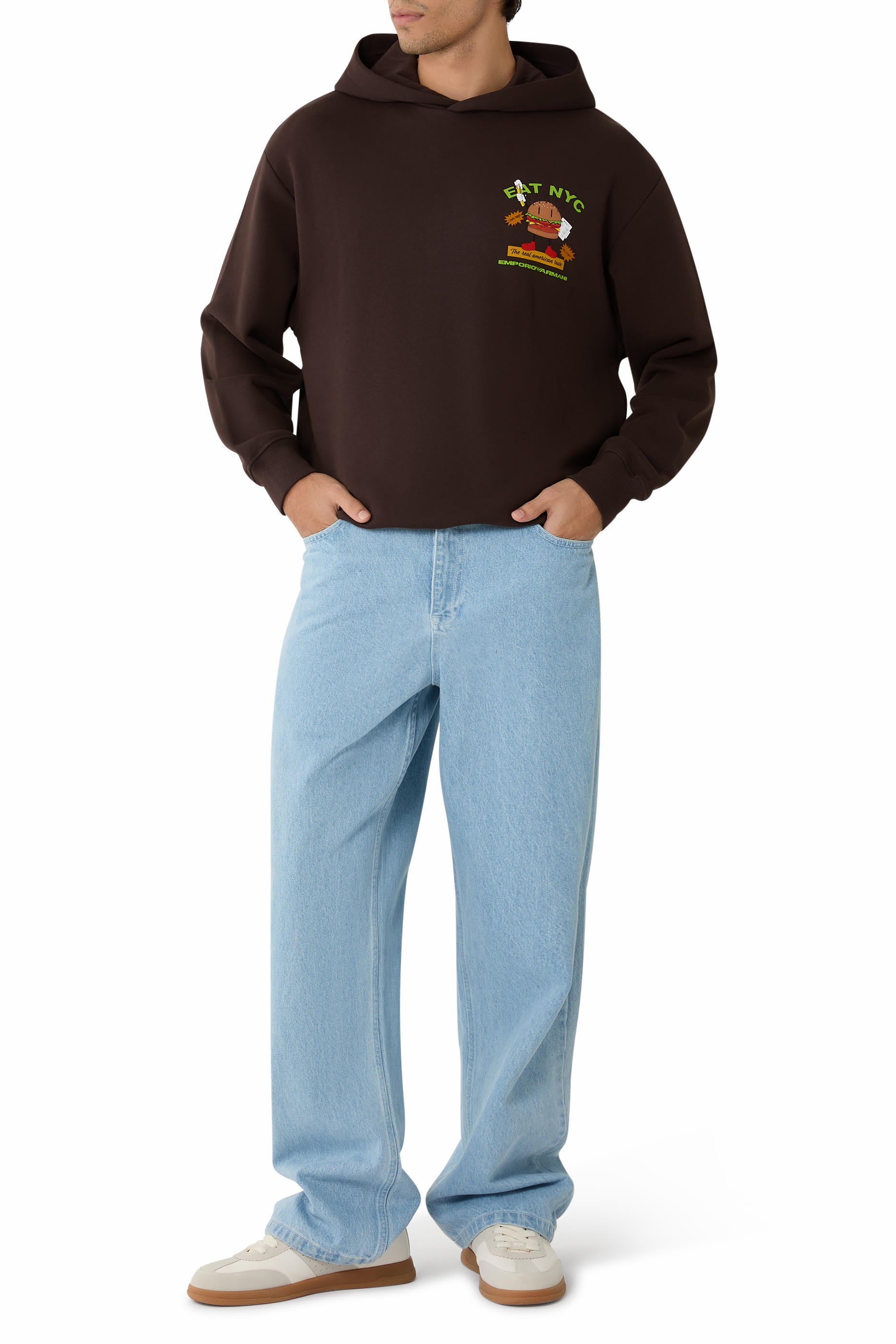 ASV New York Capsule Collection EAT NYC Print Jersey Hooded Sweatshirt