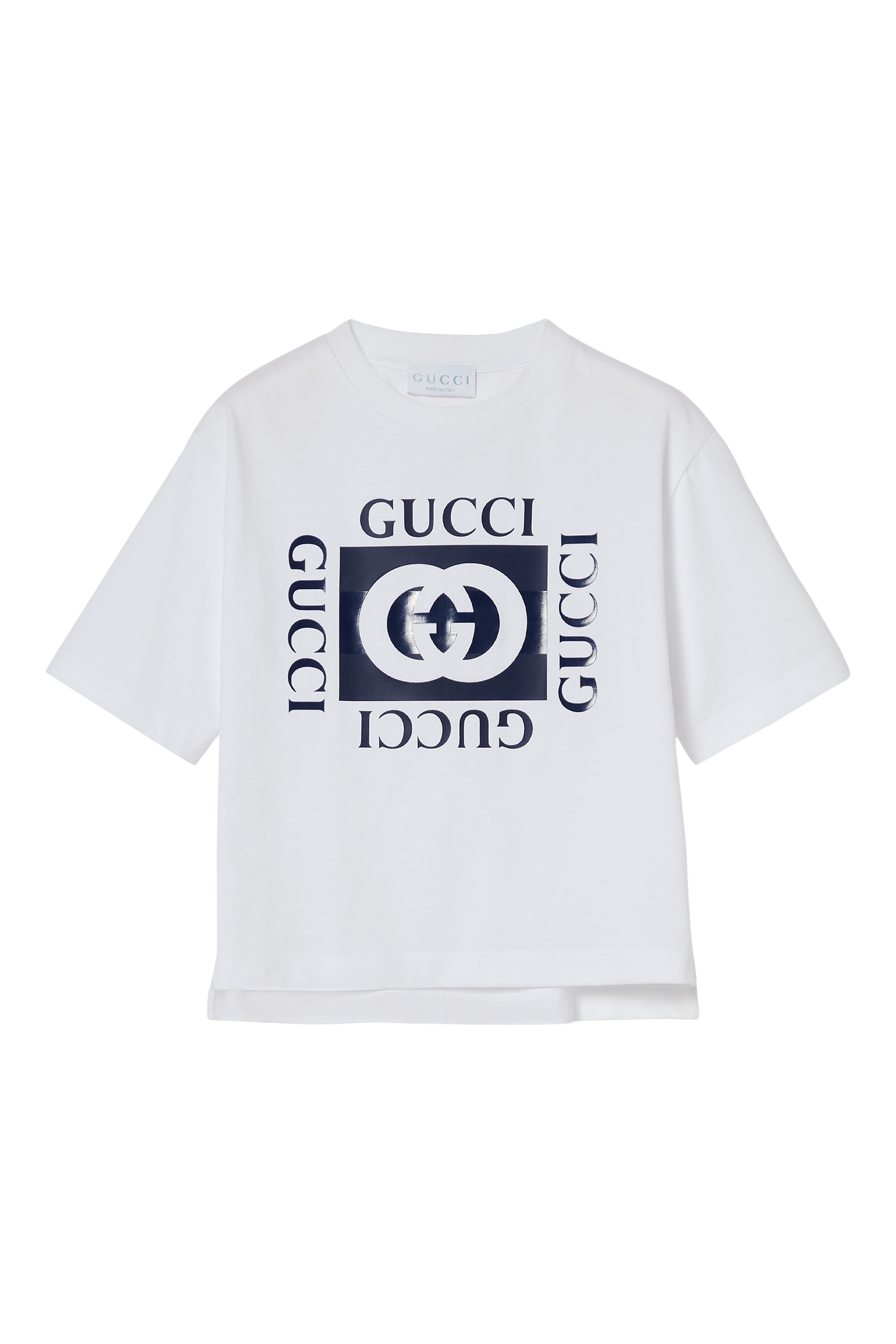 Kids Interlocking G Striped Print