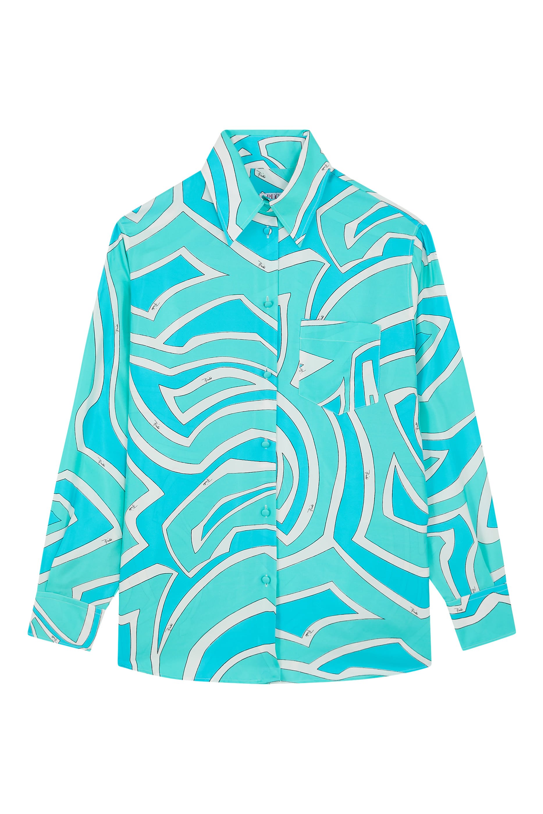 Printed Silk Twill Shirt