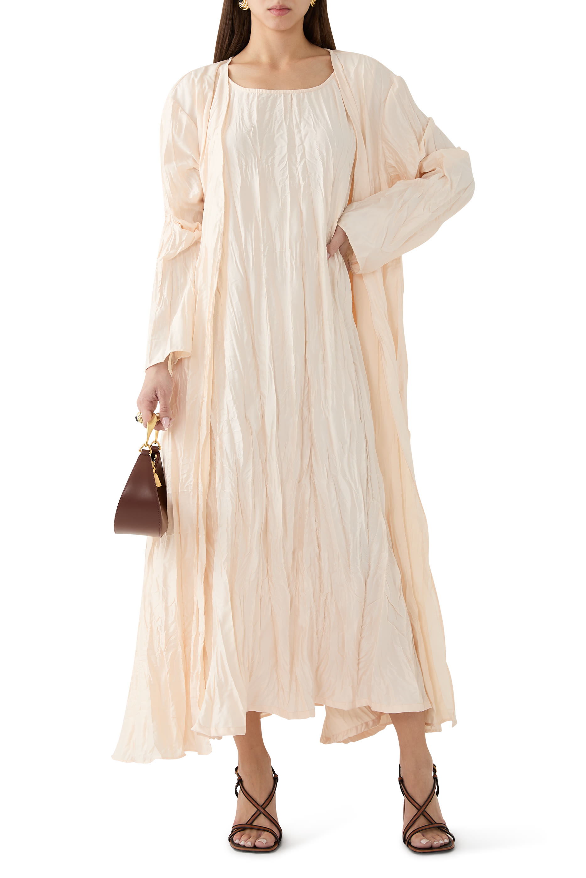 Crinkled Dress and Jacket set