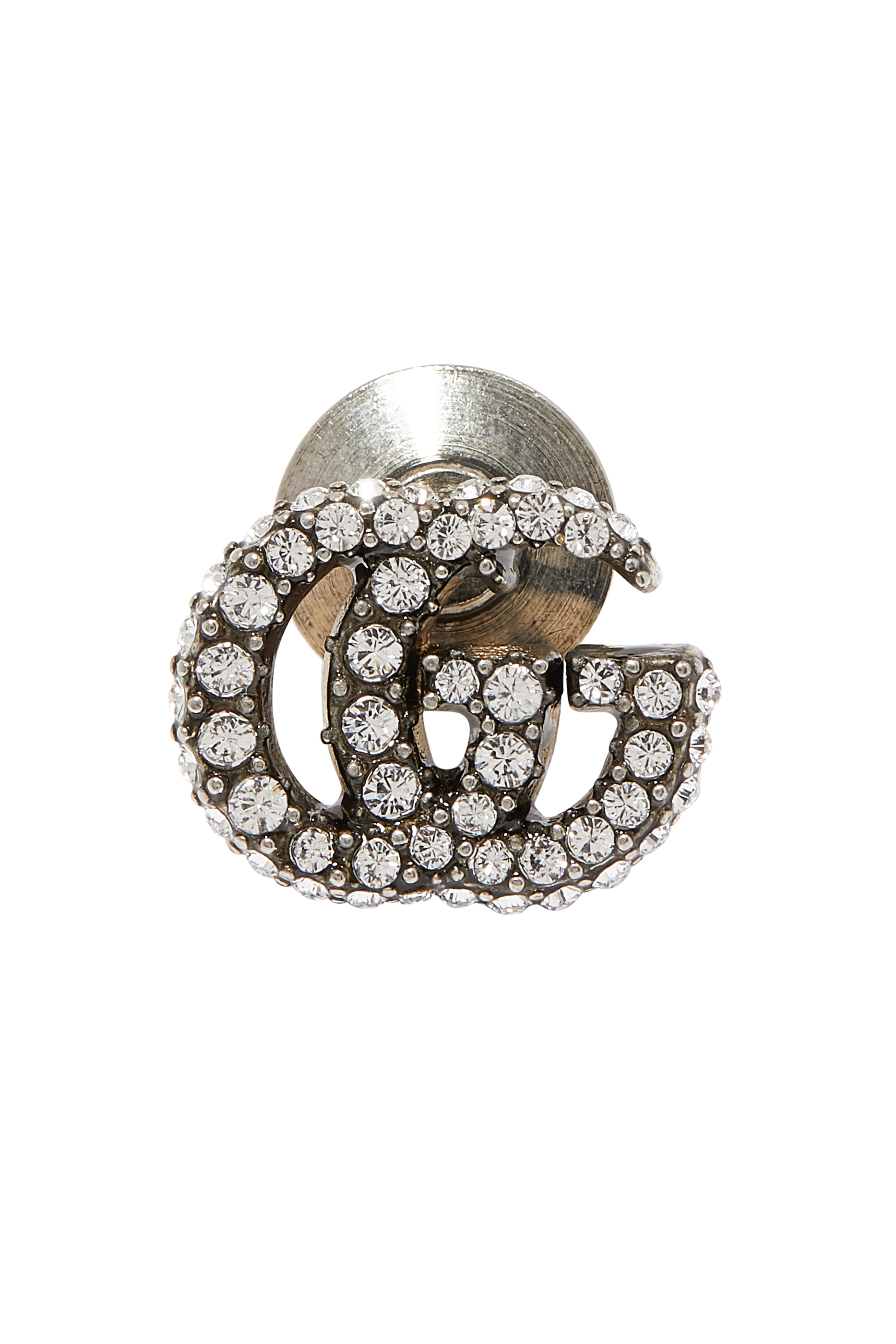 Crystal Double G Brooch