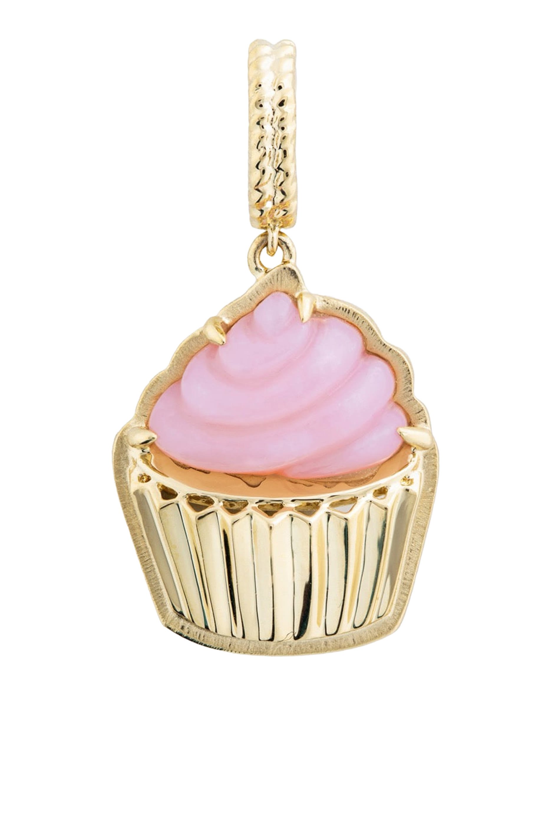 Berry Buttercream Sprinkles 2.0 Charm, 18K Yellow Gold & Pink Opal