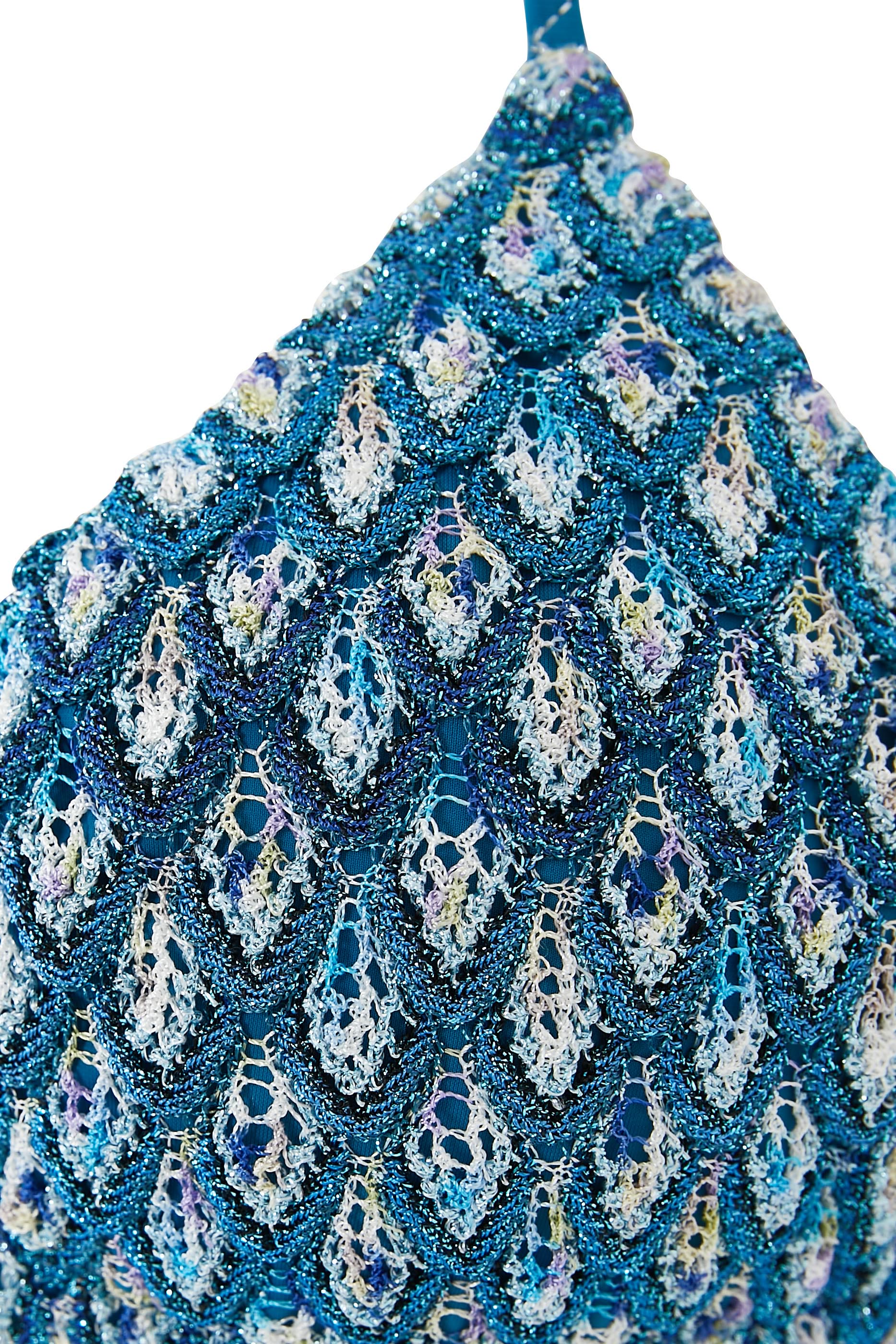 Exclusive Mare Lace Raschel Triangle Tie Bikini Set