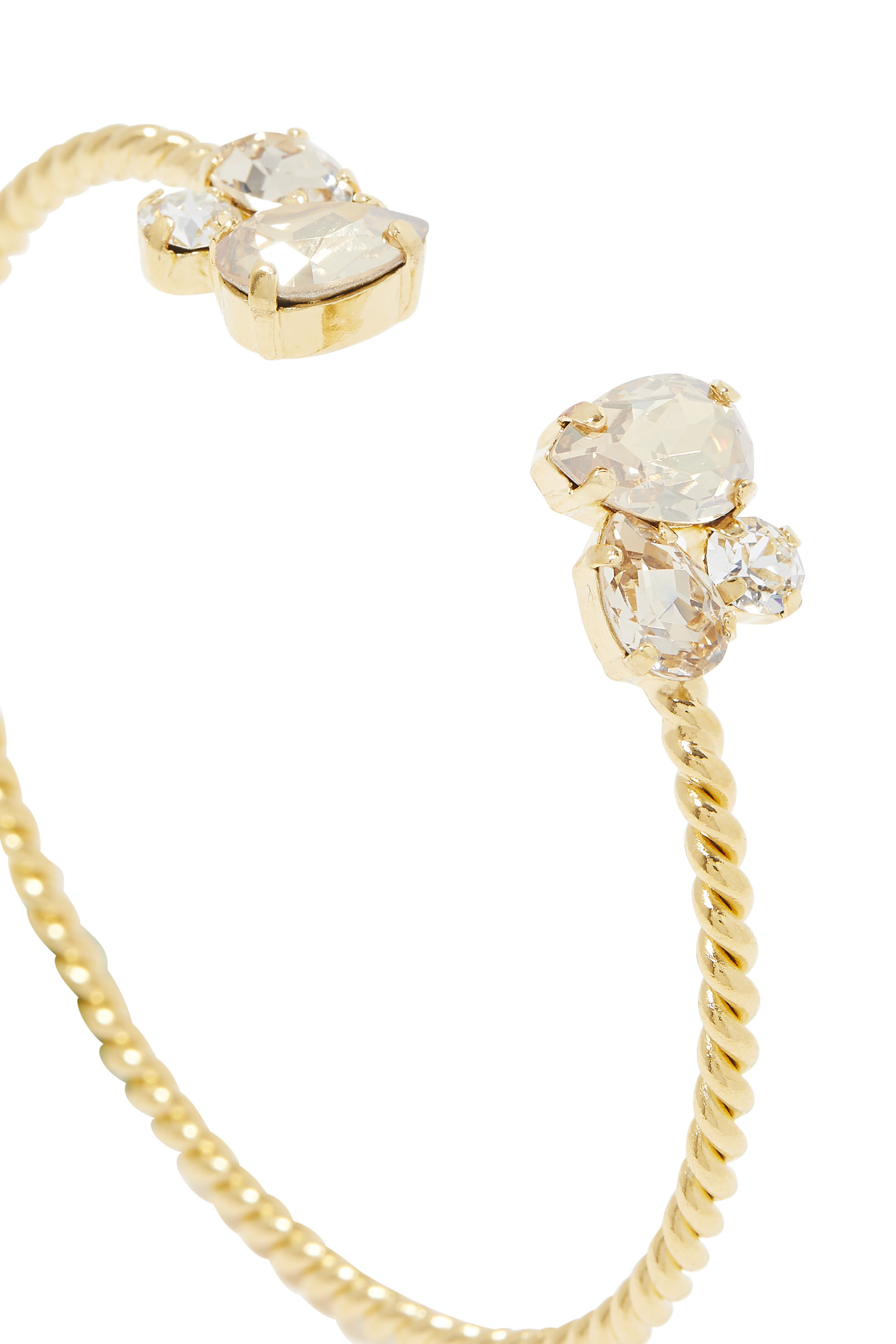 Alisia Crystal Bracelet, 18k Gold-Plated Brass