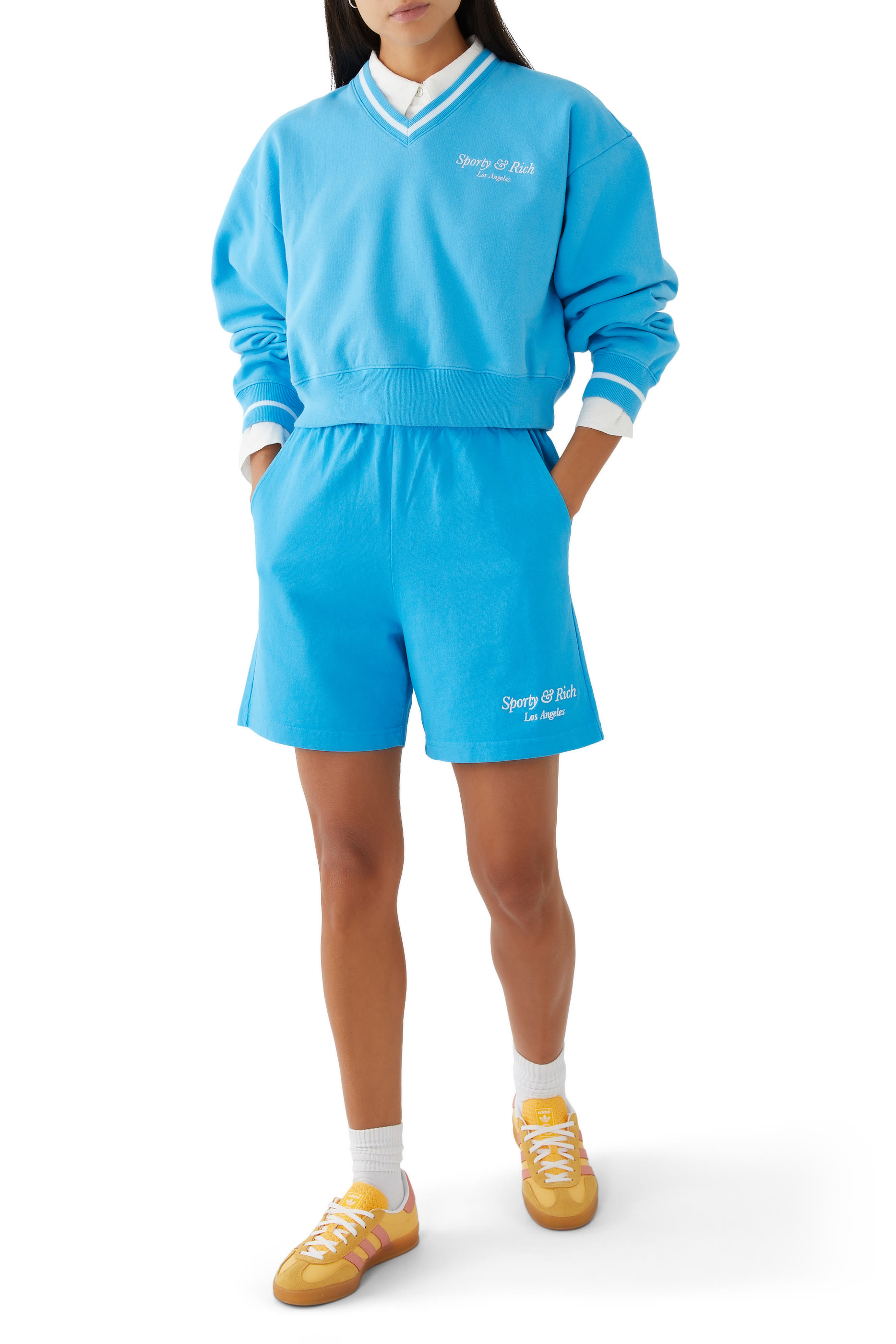 Italic Logo V-Neck Sweater