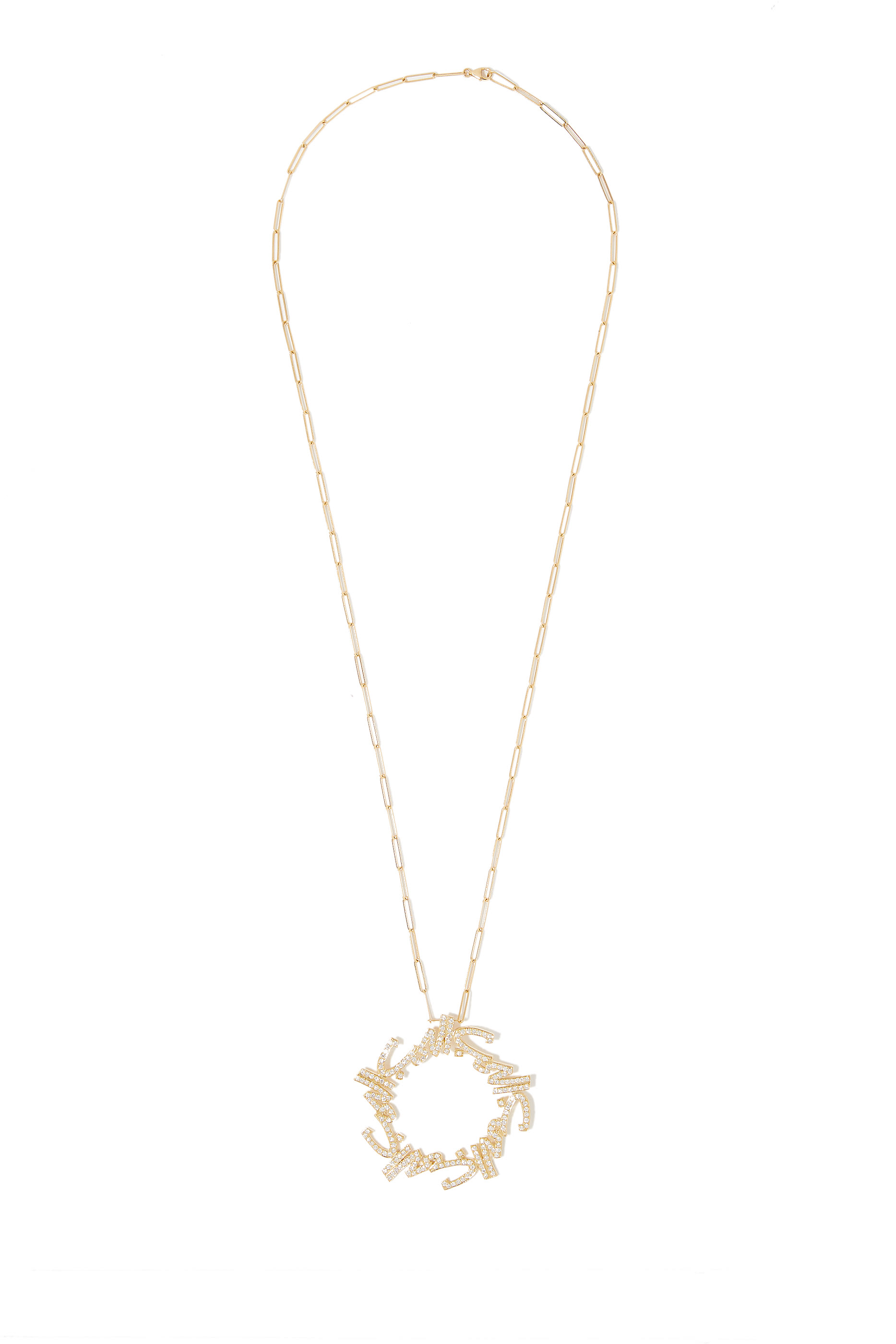Hobb Love Necklace, 18k Yellow Gold with Diamonds