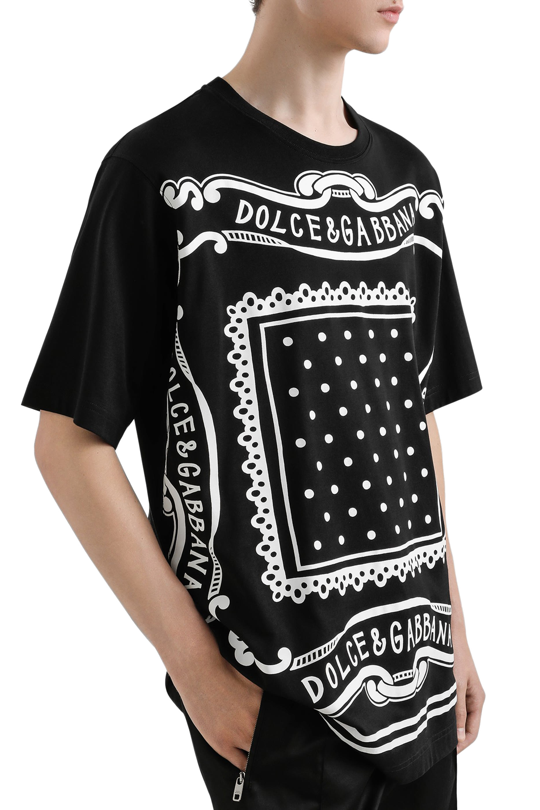 Bandana Print Cotton T-Shirt