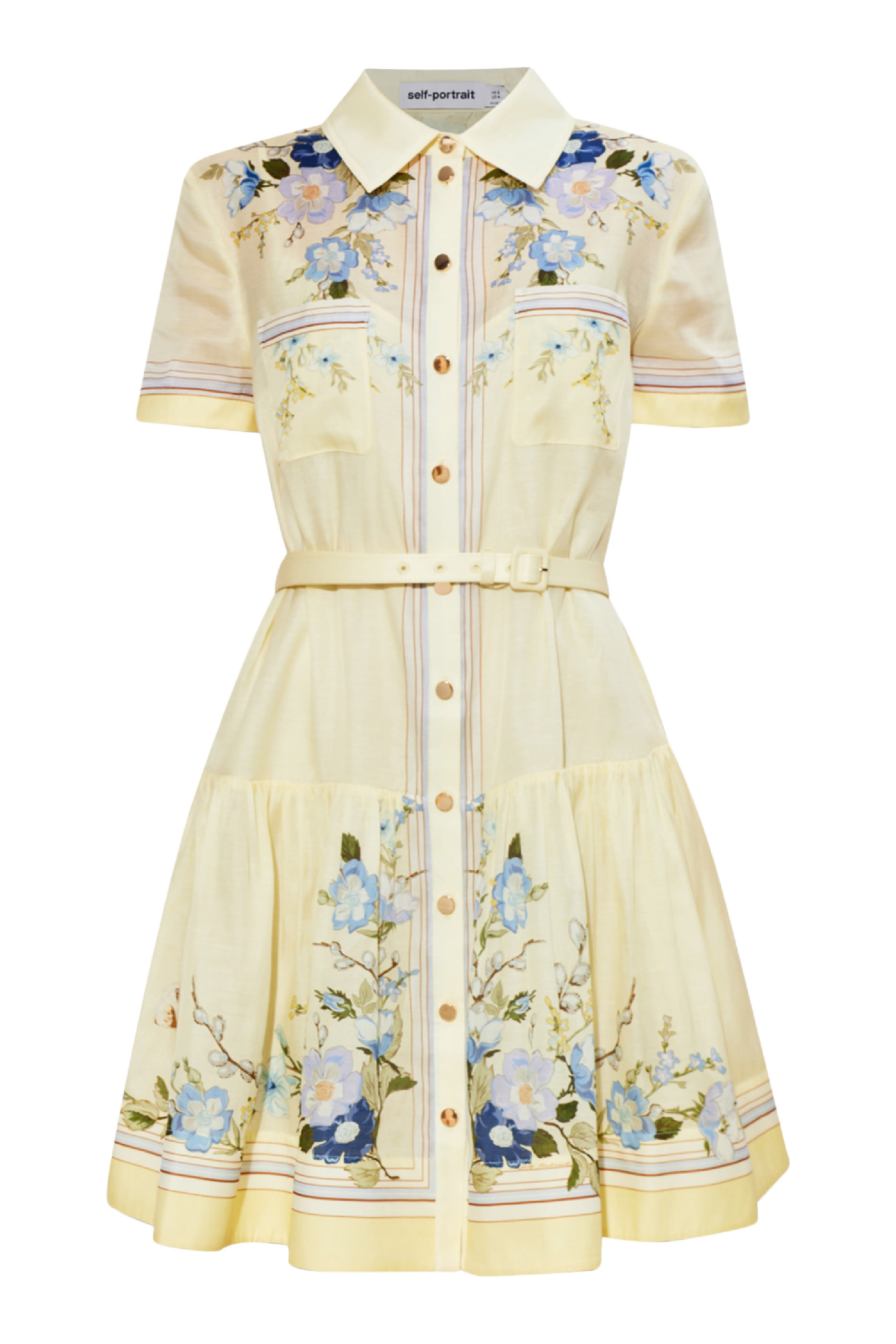  Floral Organza Mini Dress