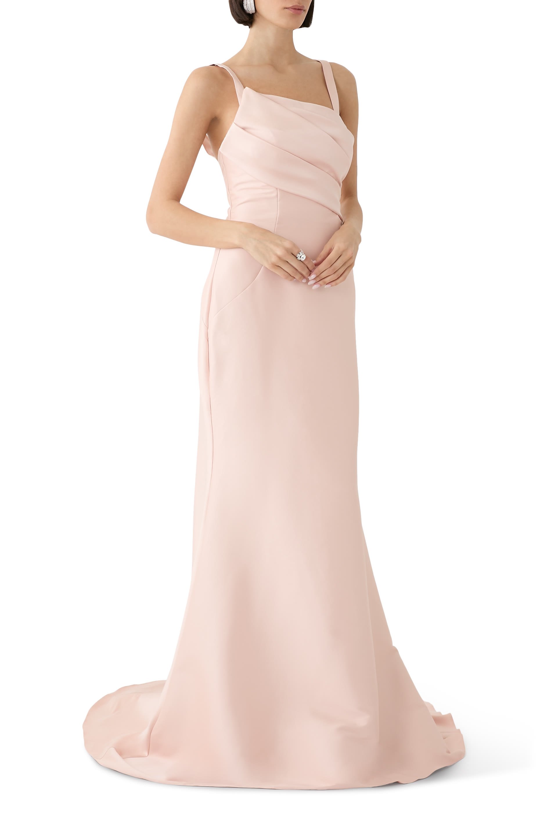 Strapless Draped Bodice Gown