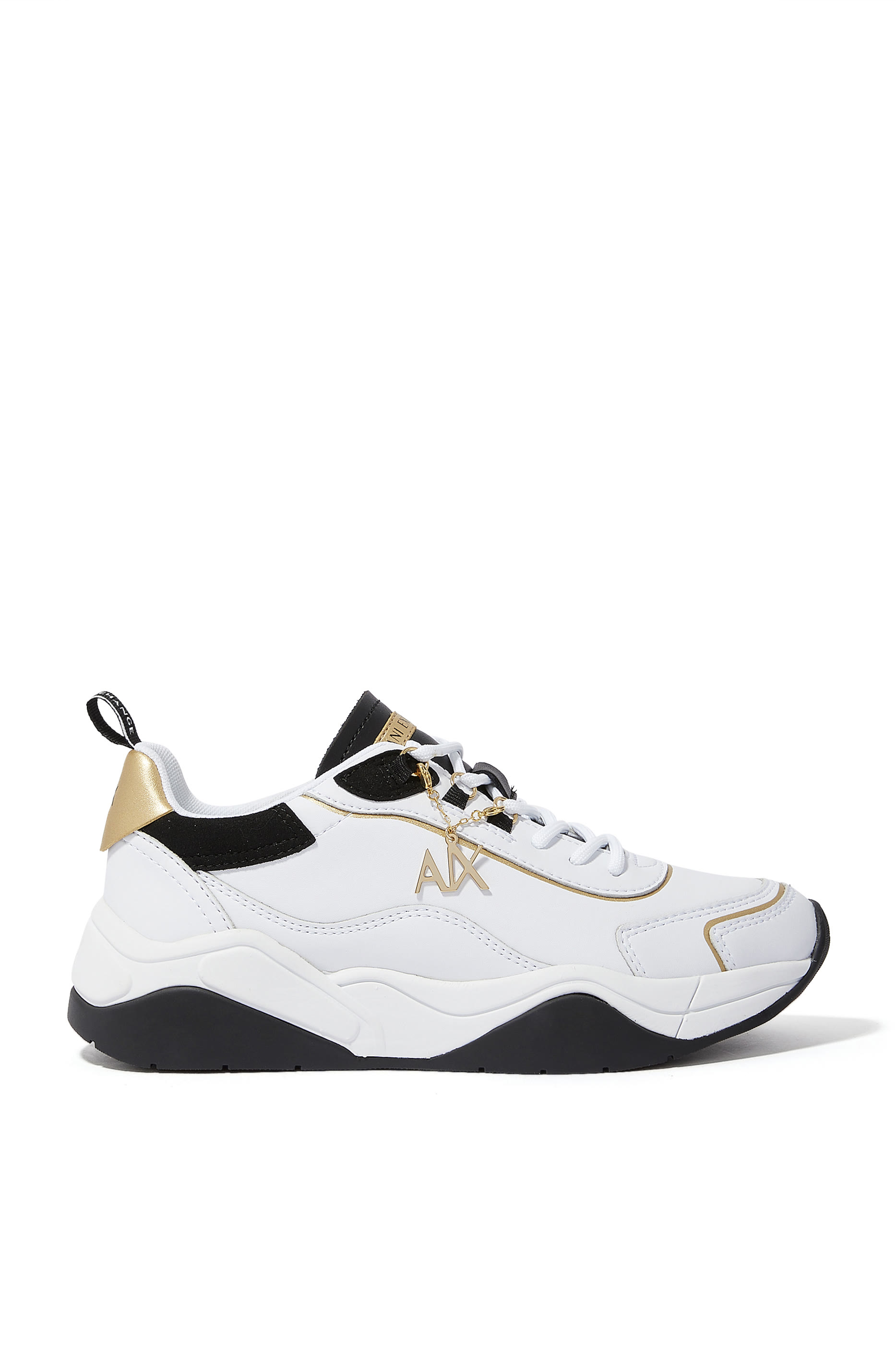 Logo Charm Leather Sneakers