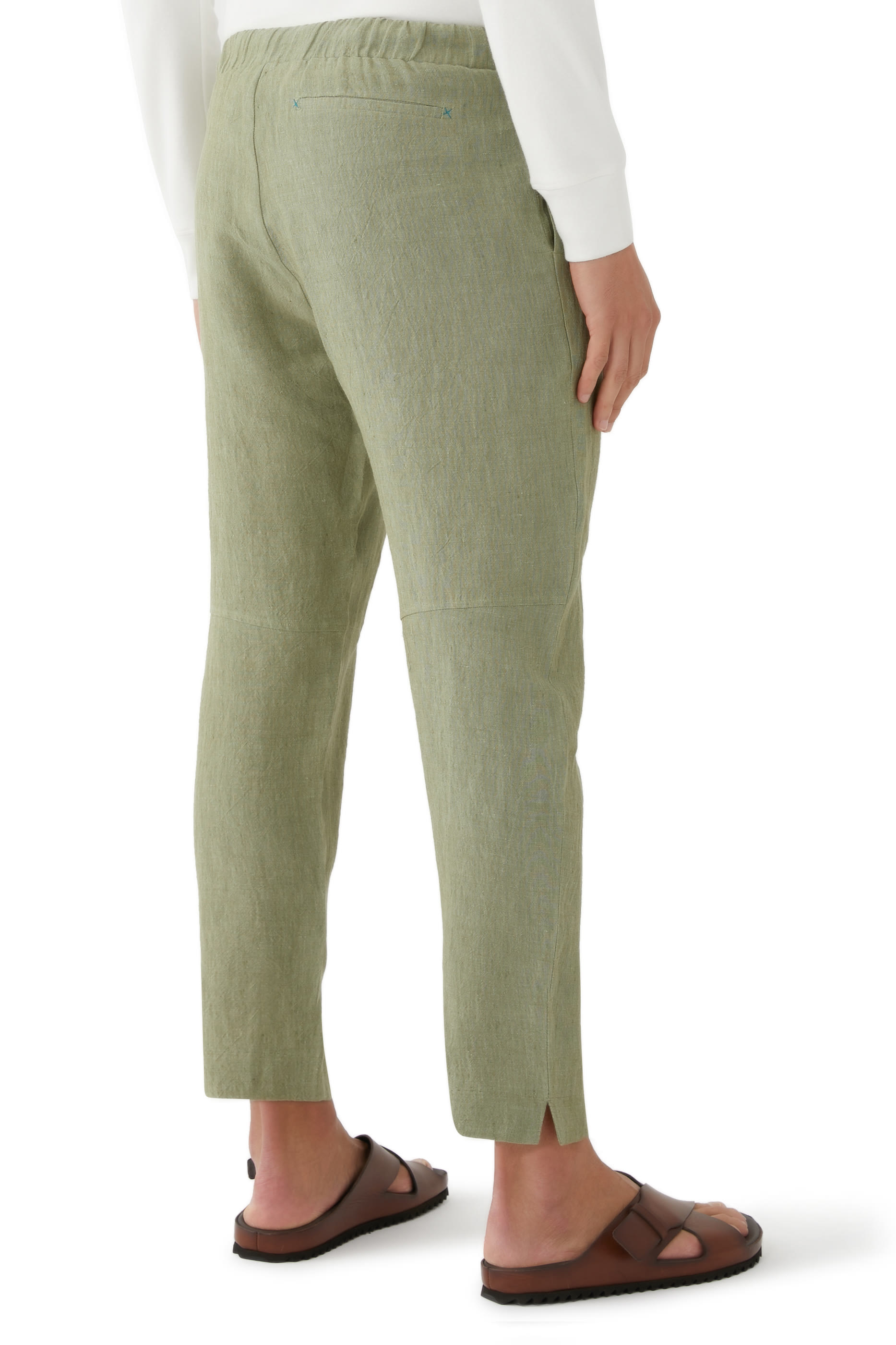 Elasticated Linen Trousers