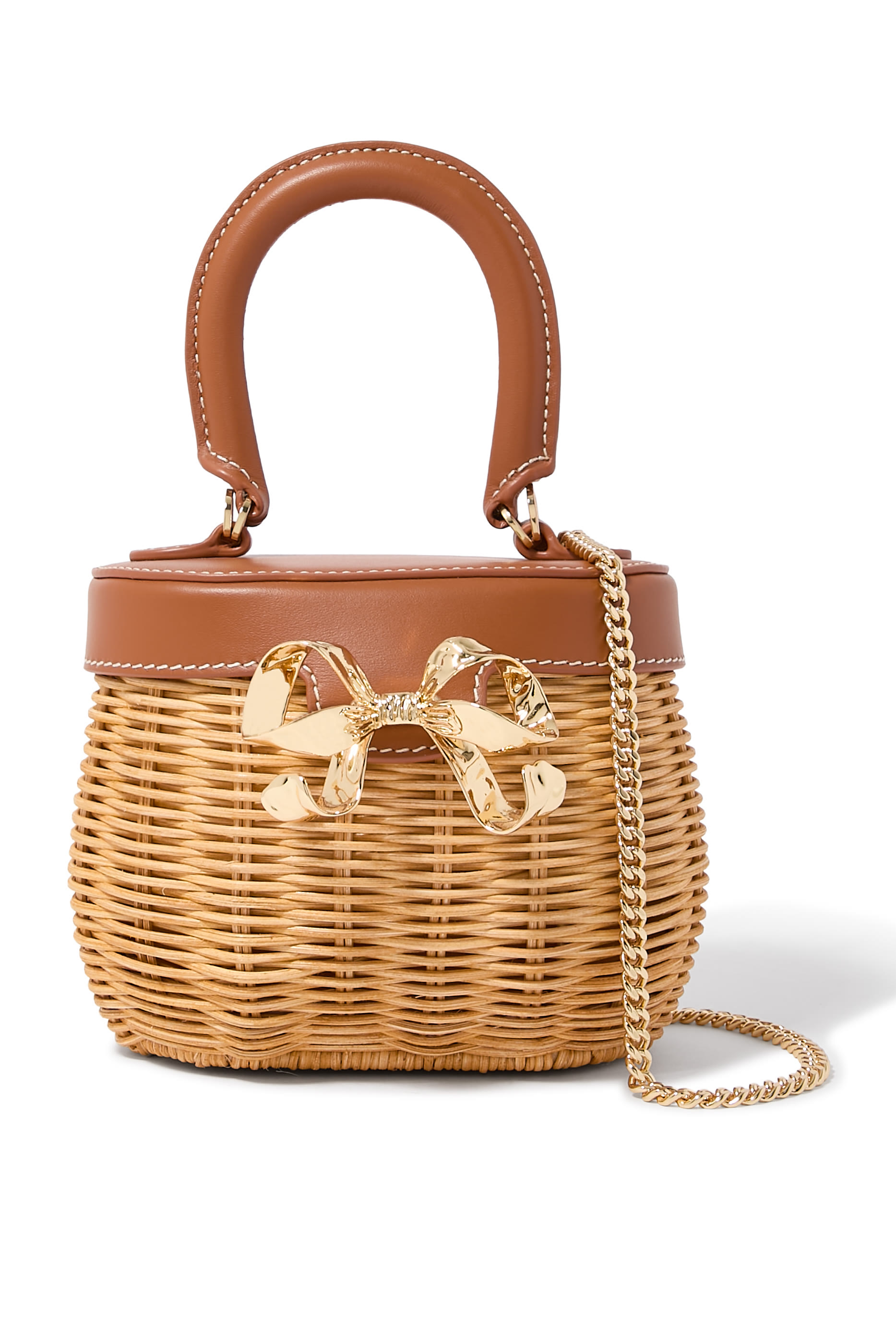 Rattan Bow Basket Bag