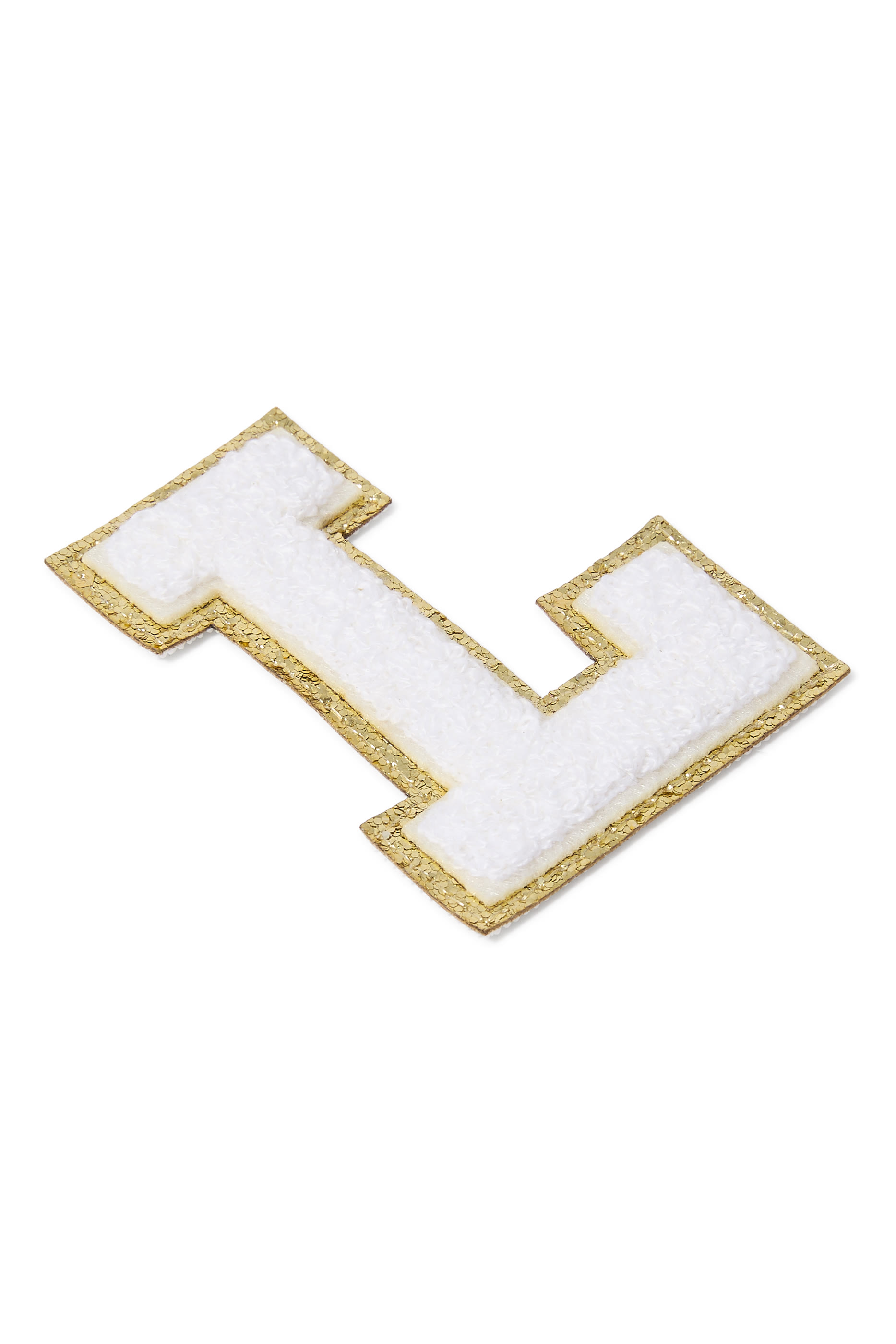 Kids 3" Chenille Sparkle ‘L’ Letter Patch