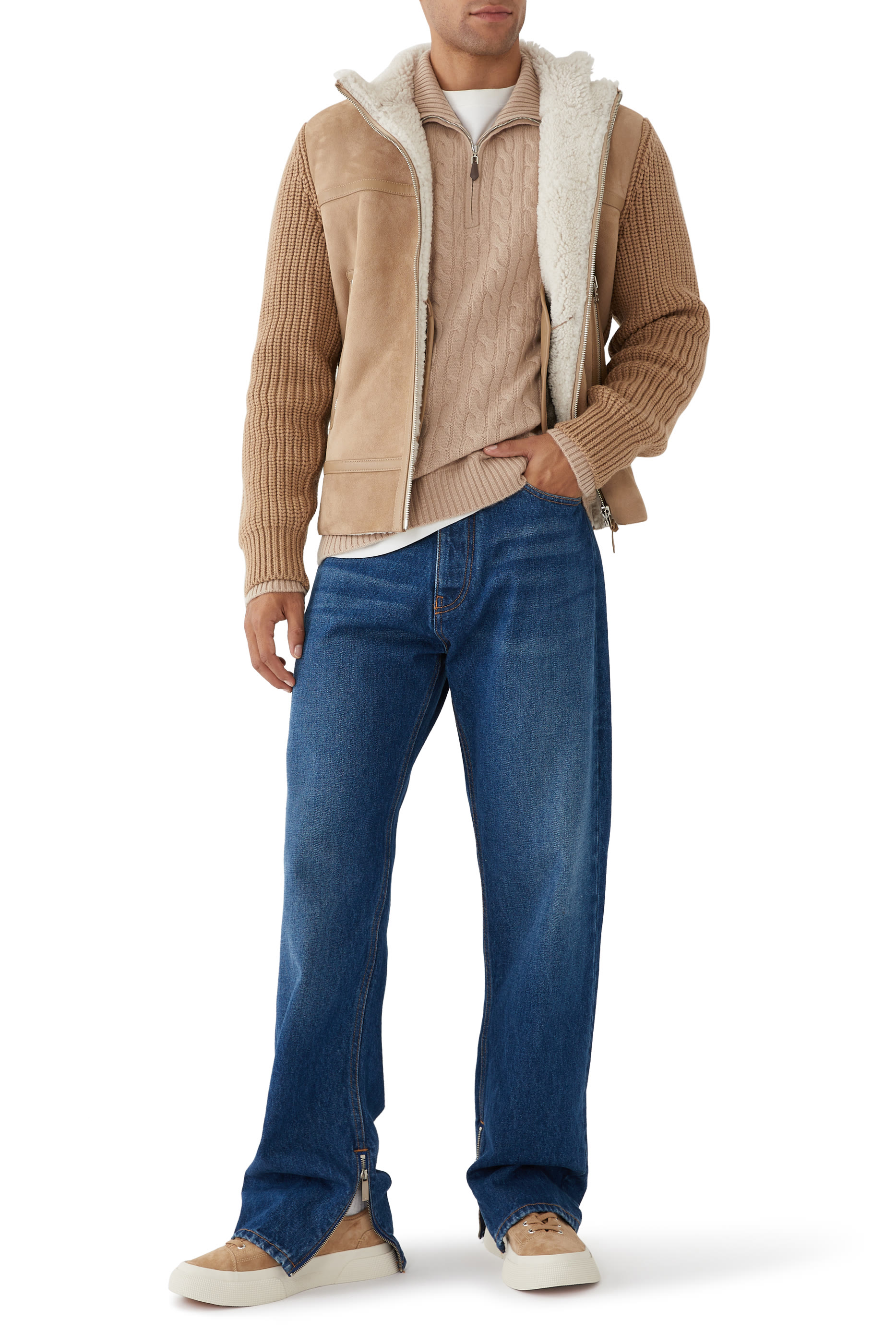 Jonathan Mixed-Media Shearling Jacket