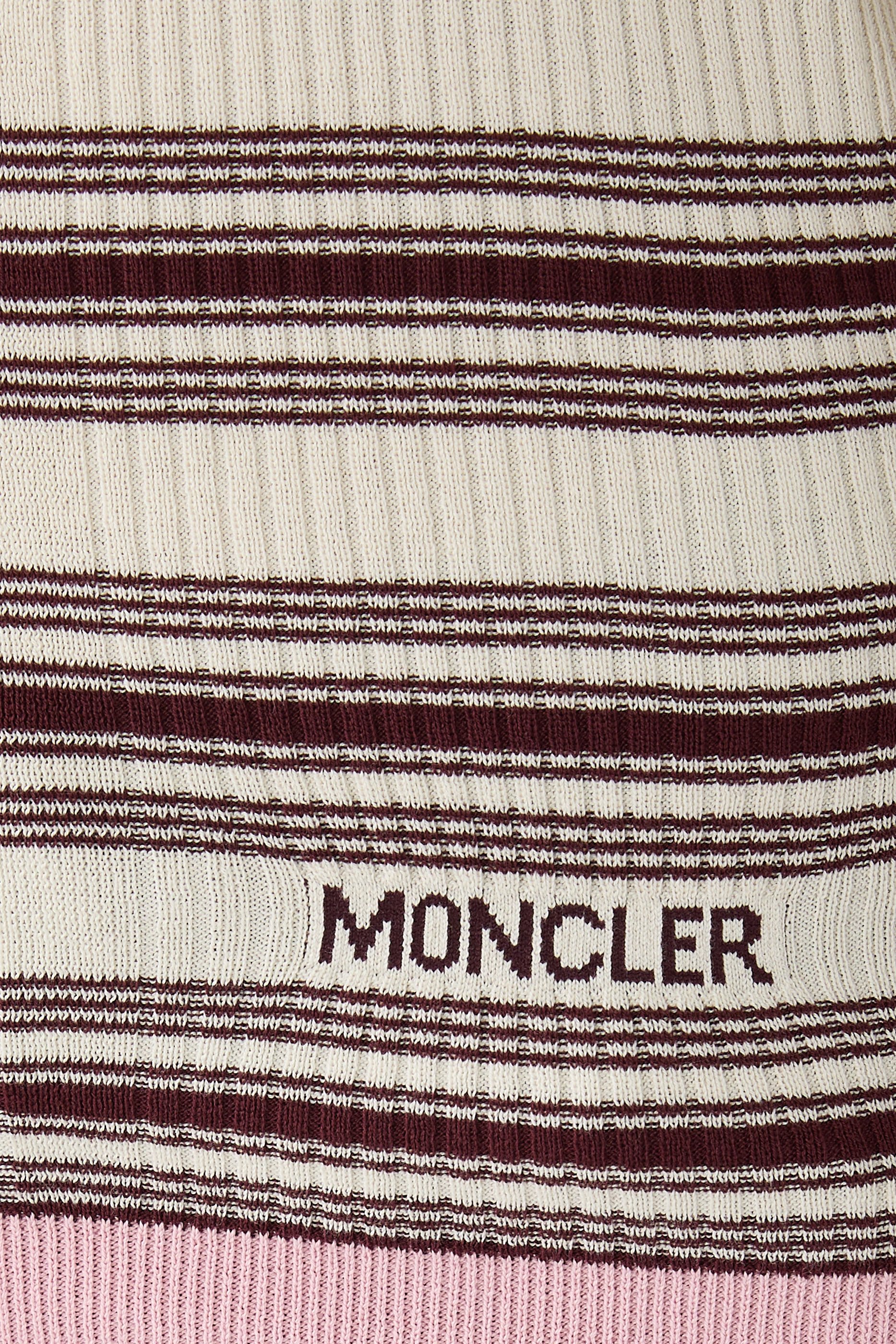 Striped Cotton Long Sleeve Polo Shirt