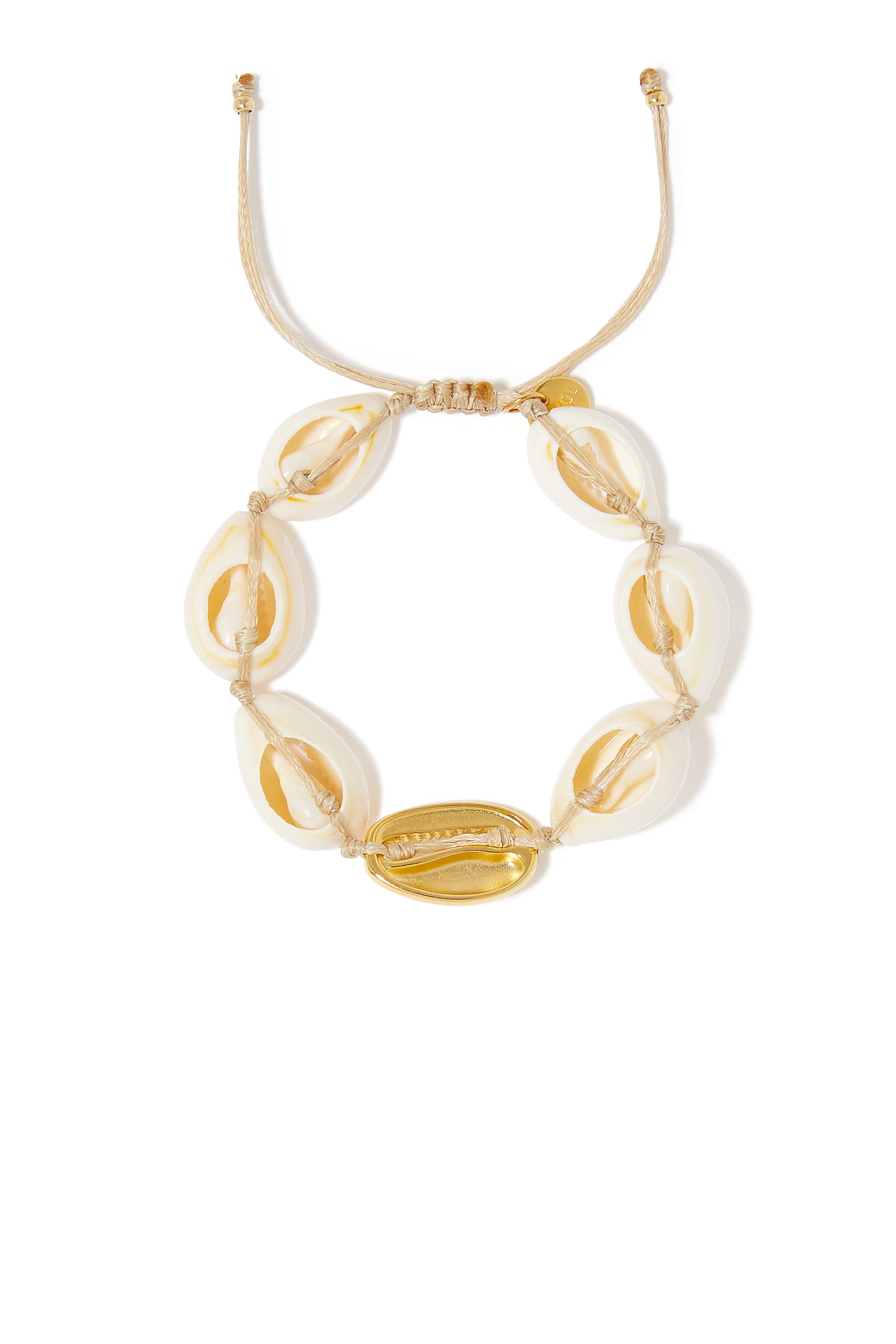 The Cowrie Bracelet, 24k Gold-Plated Alloy Brass Shell & Natural Cowrie Shells