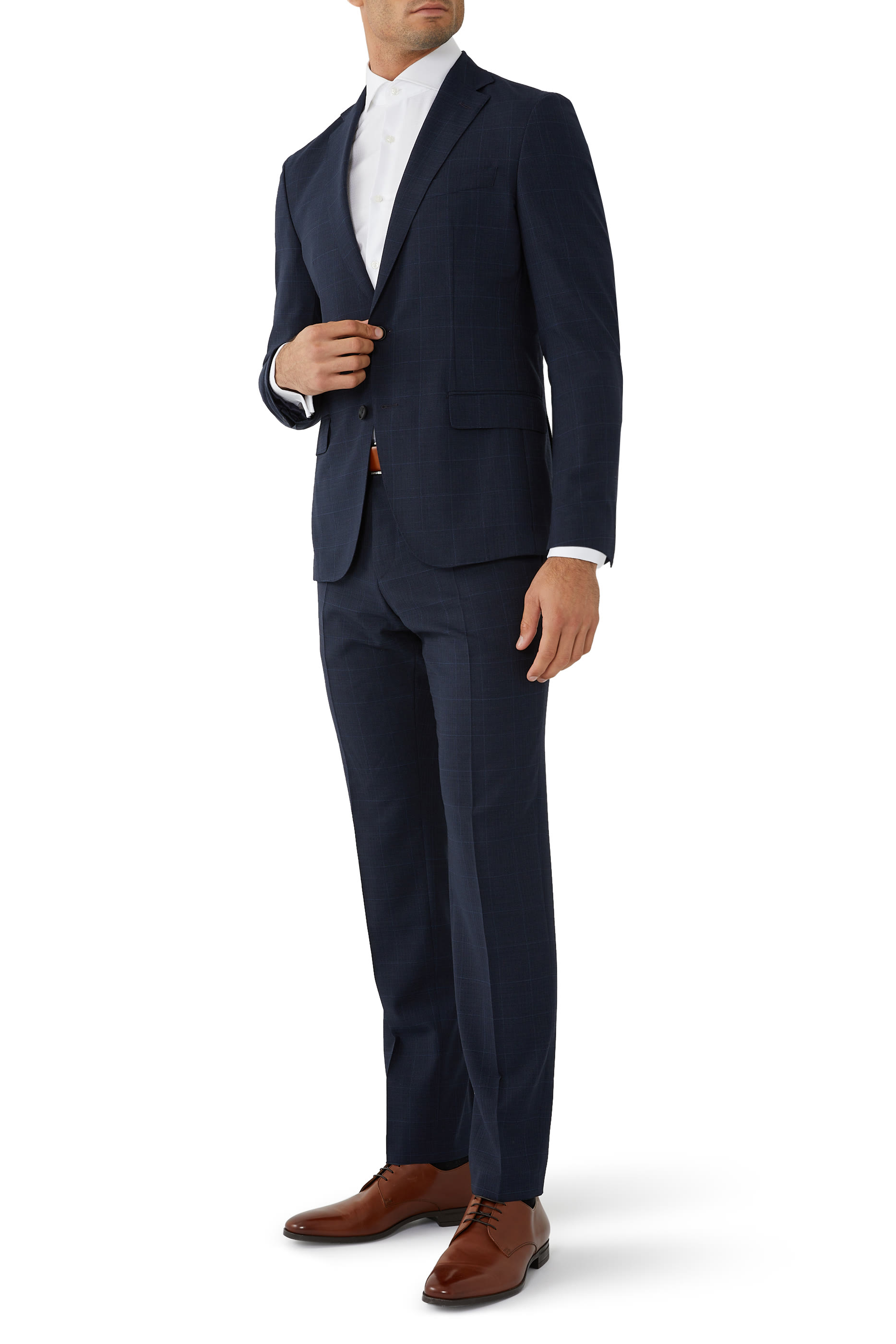 Two-Piece Slim-Fit Checked Suit