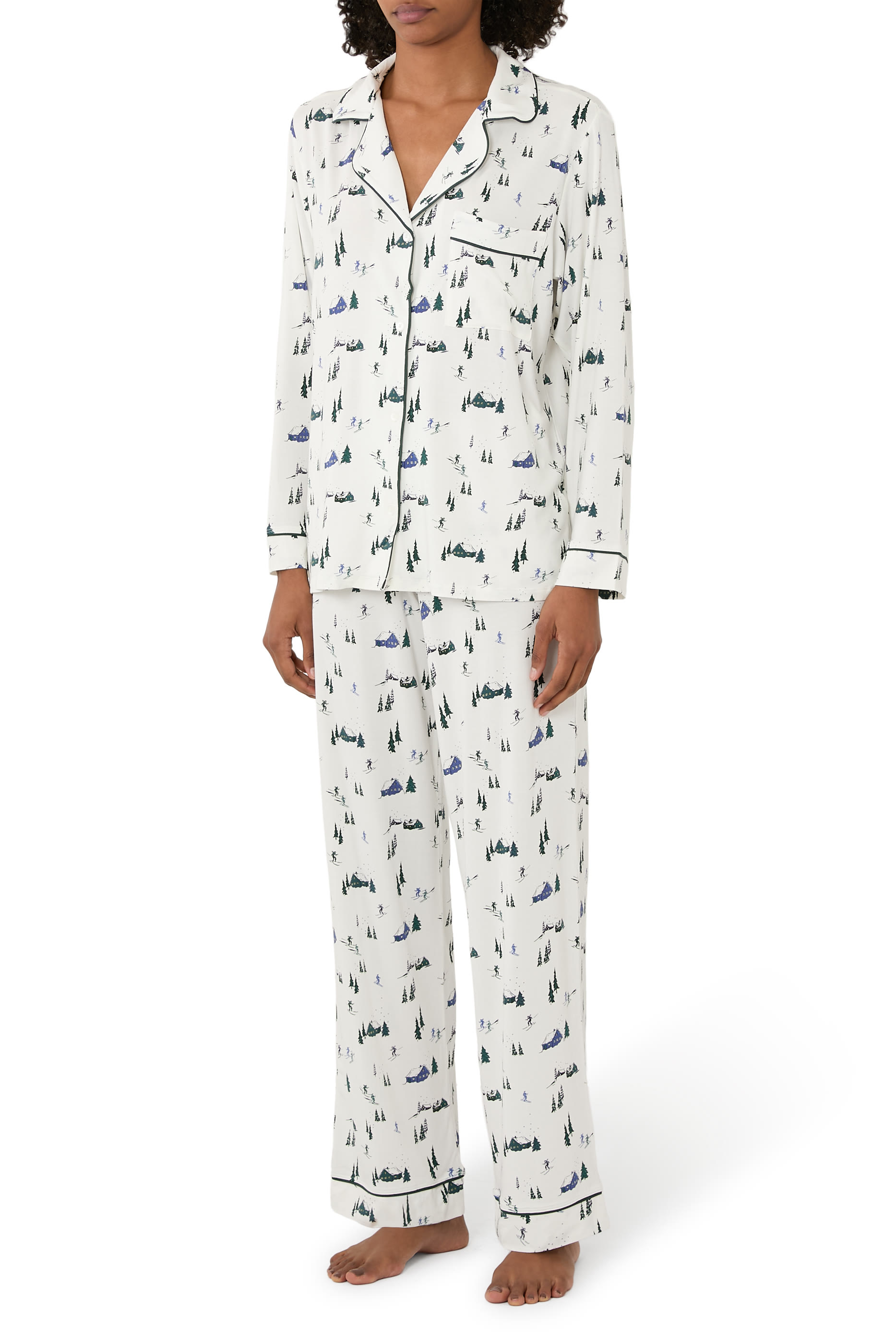 Gisele Printed TENCEL&trade; Modal Long Pajama Set