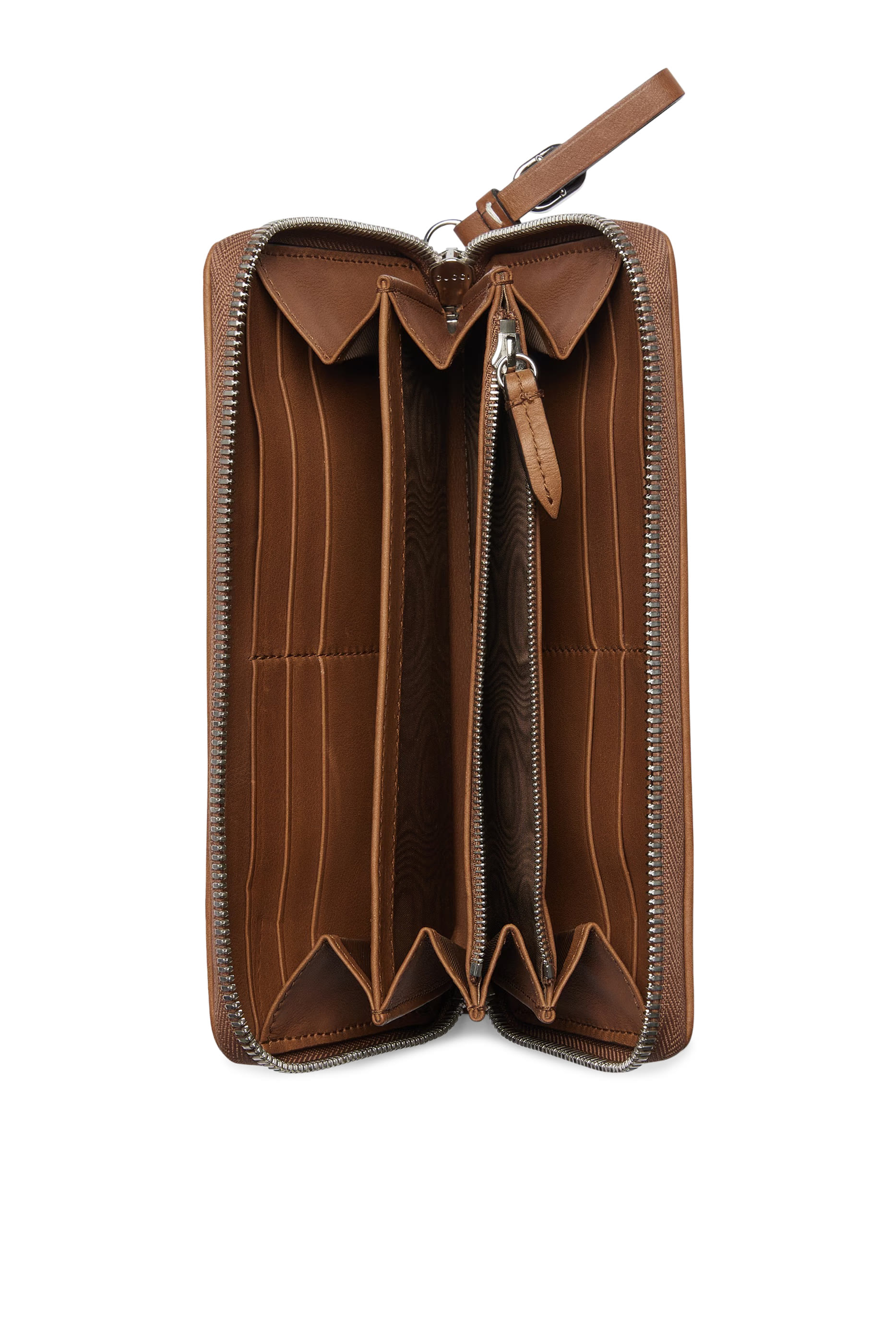 GG Emblem Zip Around Wallet