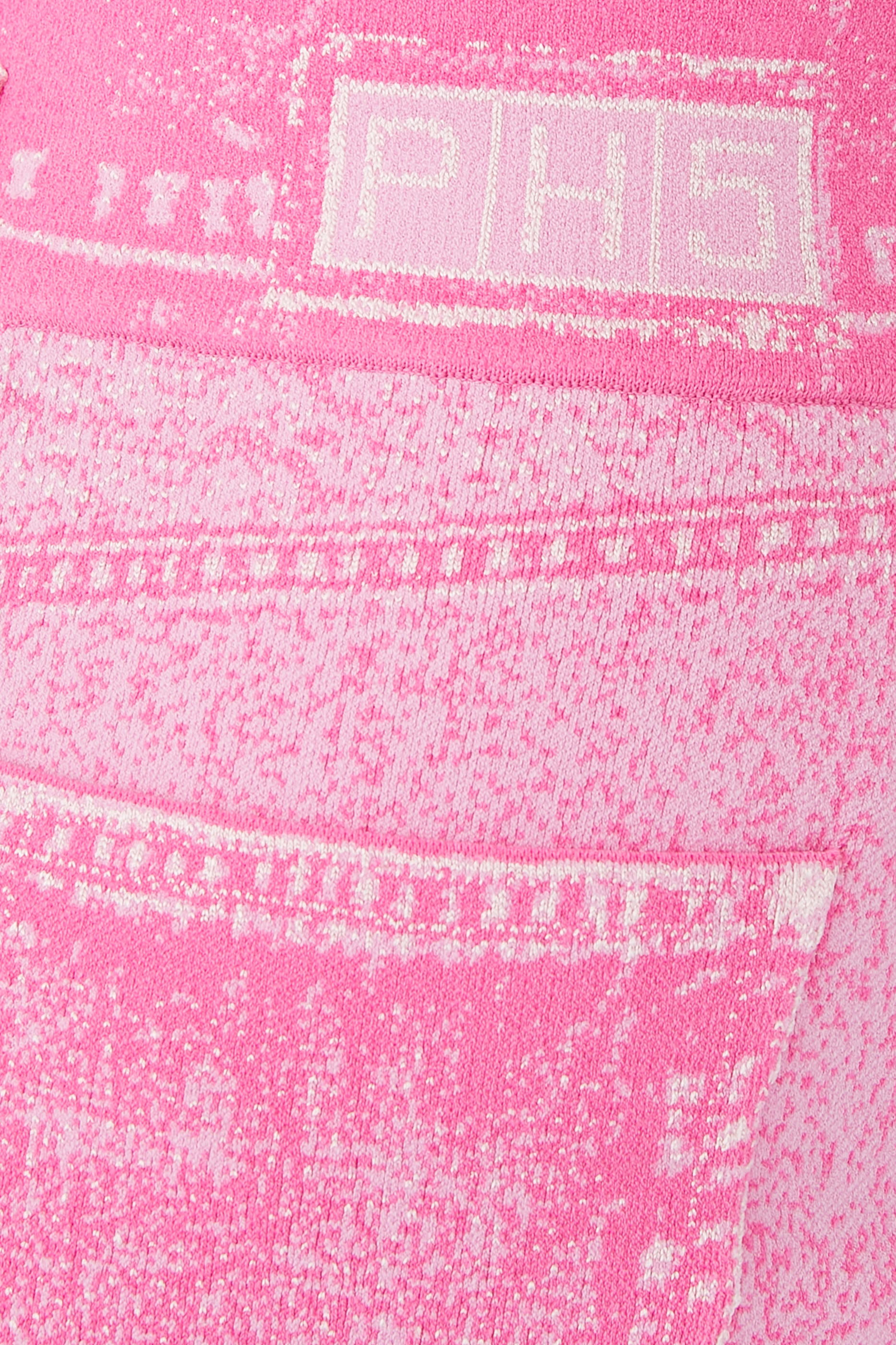 Lily Denim Print Wavy Midi Skirt