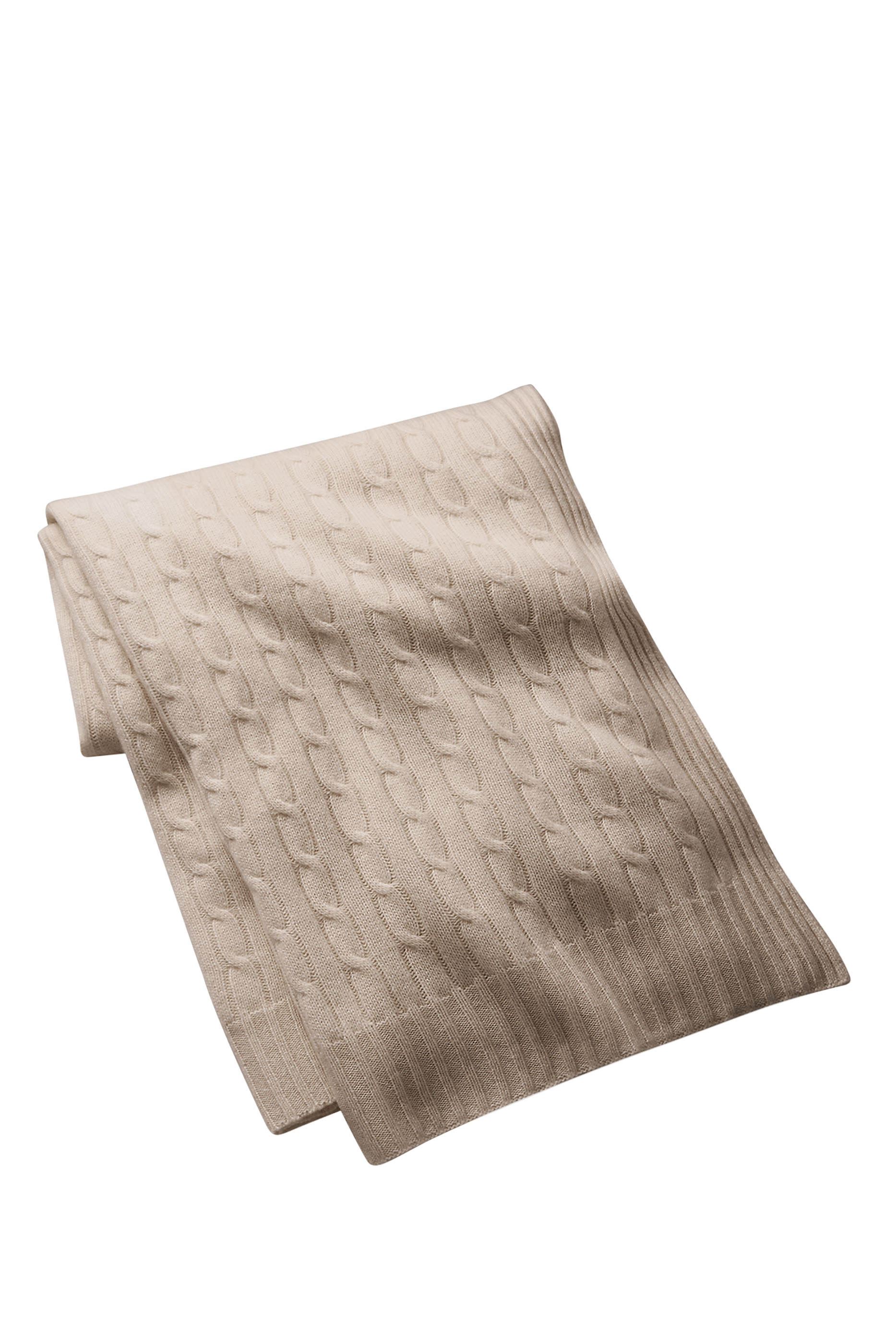 Cable Cashmere Throw Blanket