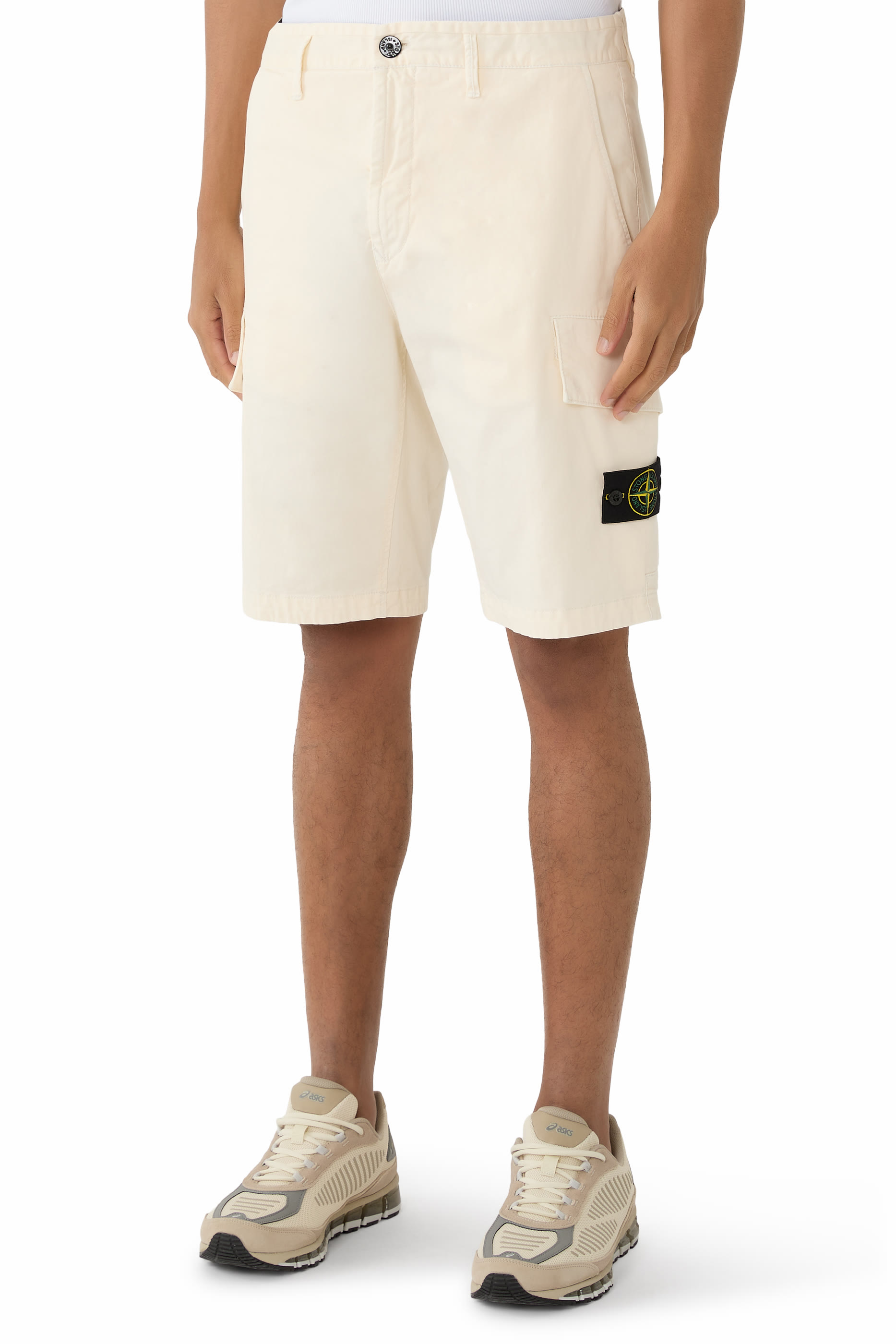 Logo Patch Cargo Bermuda Shorts
