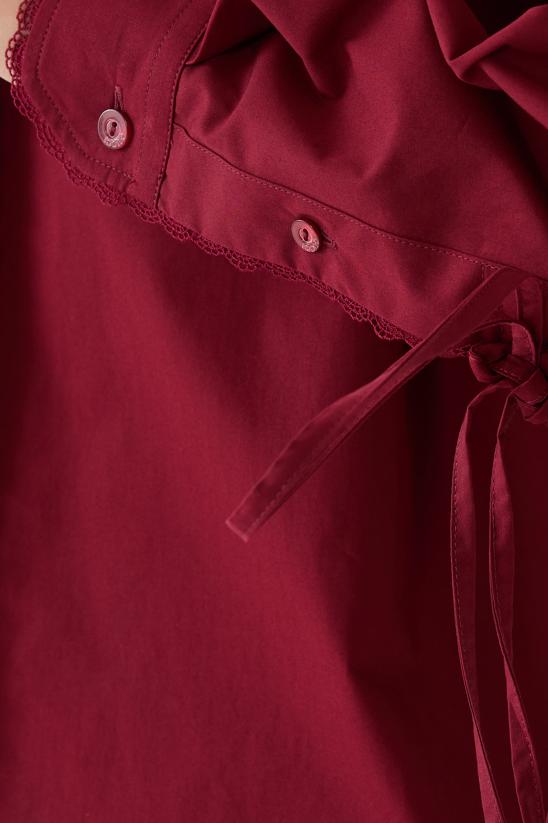 Cotton Poplin Shirt with Ties