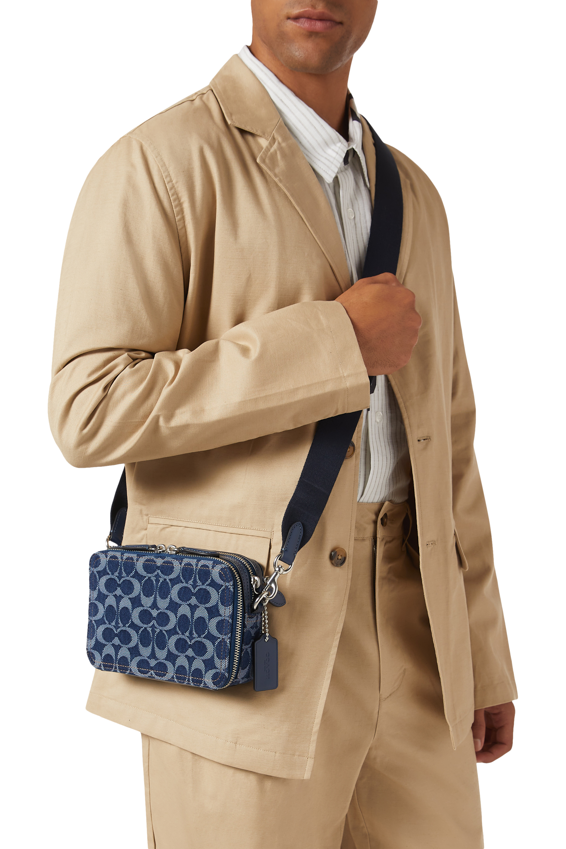 Charter Crossbody Bag 19 in Signature Denim