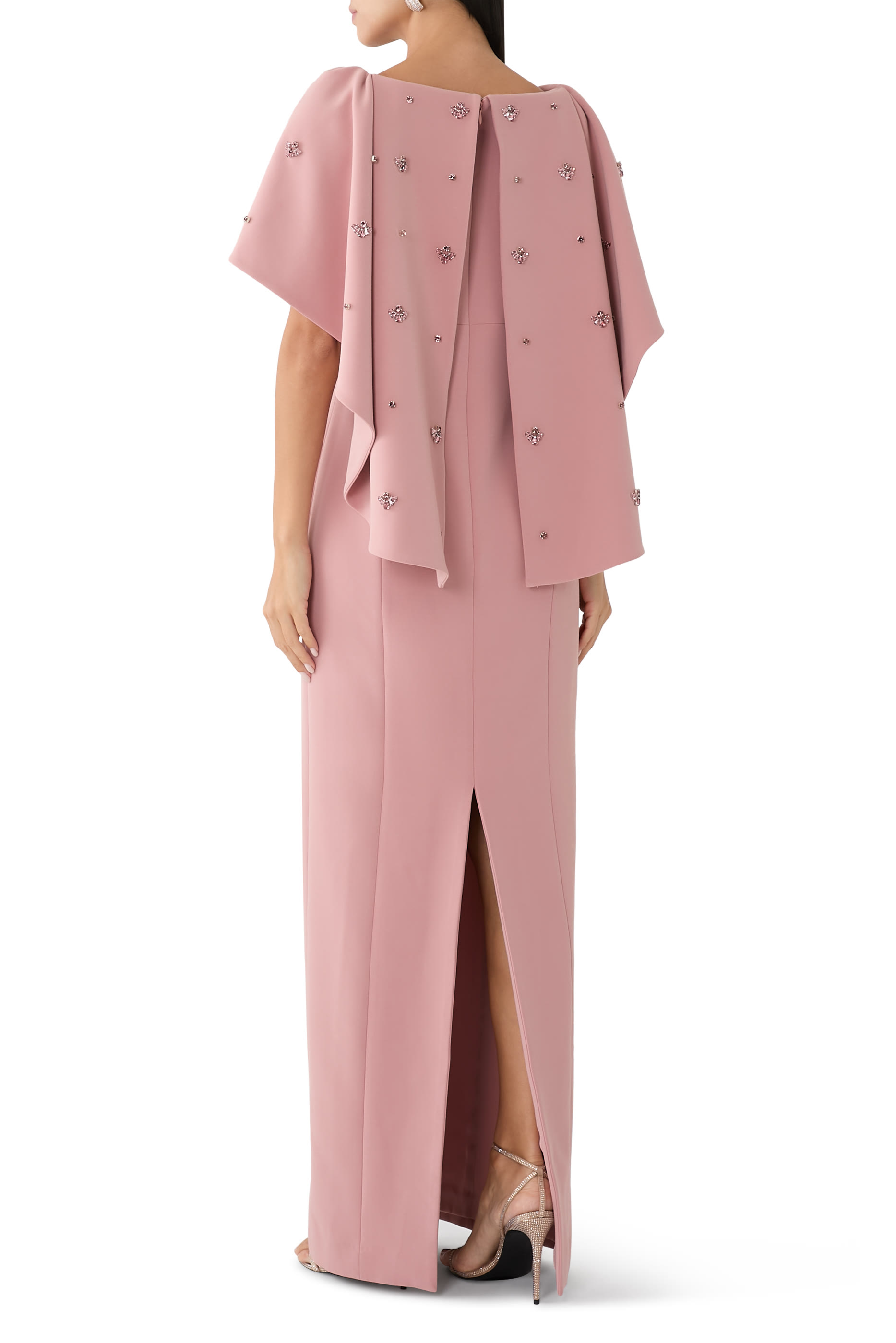 Margarita Embellished Crepe Gown