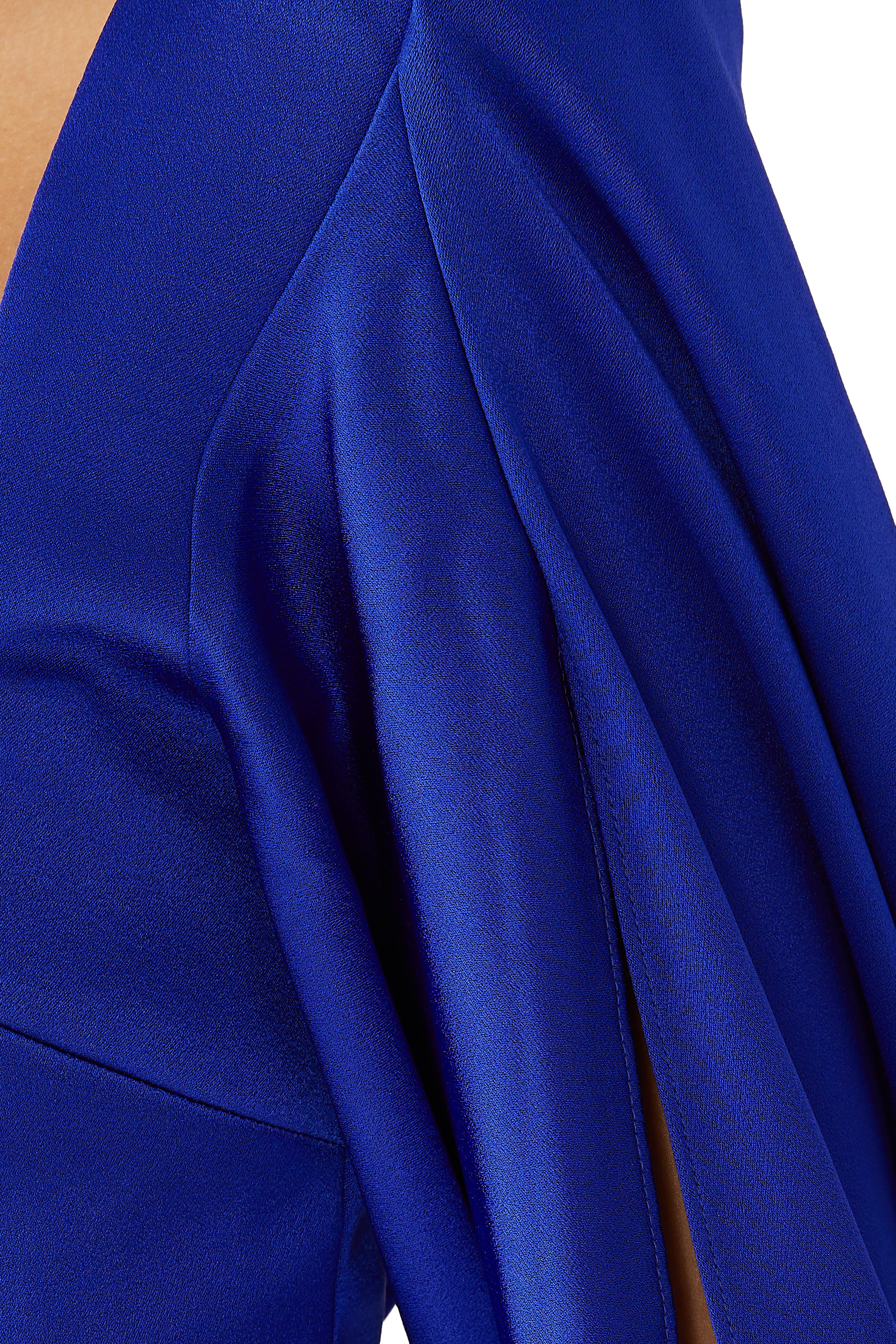 Satin Crepe Cape Gown