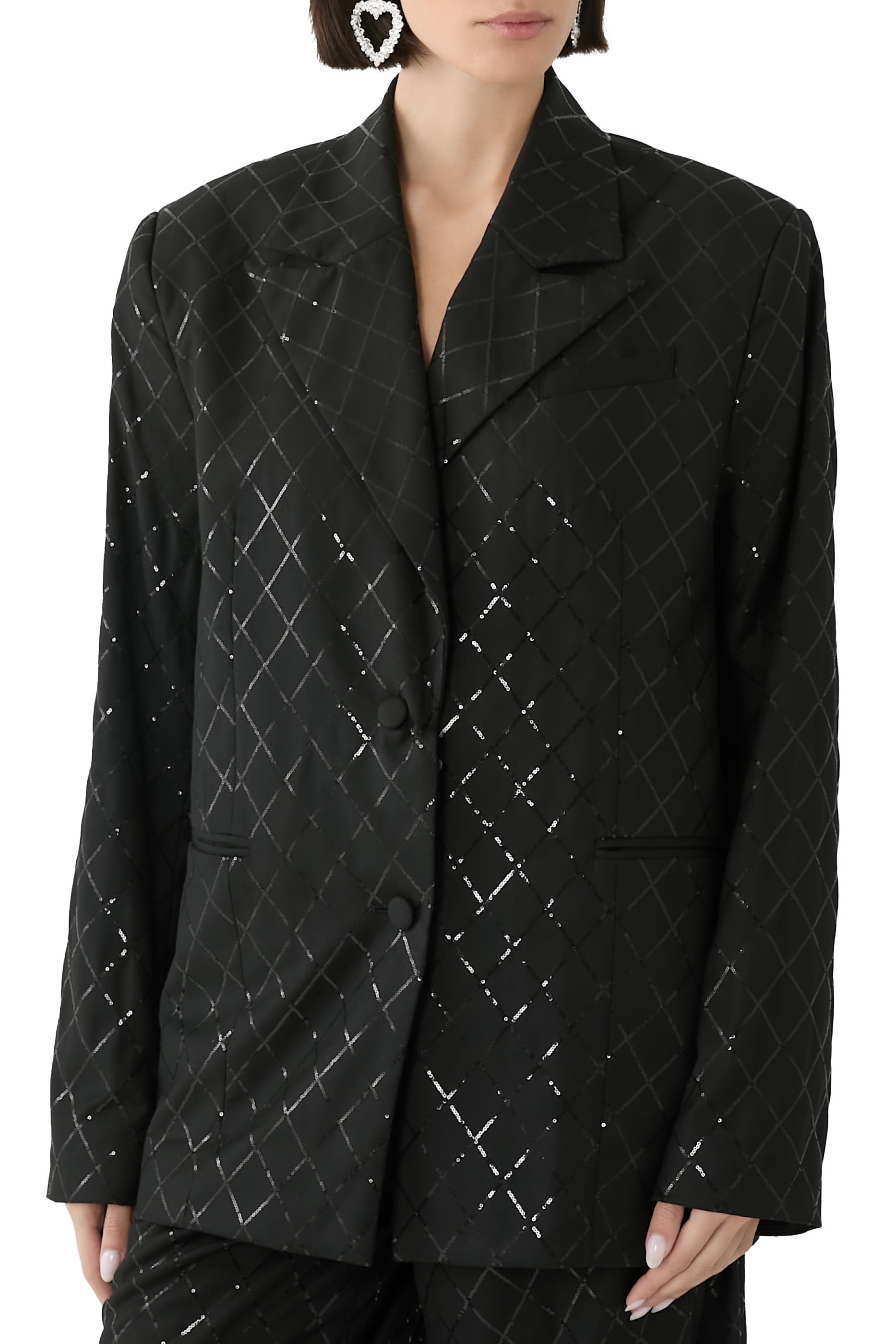 Oversized Sequins Blazer