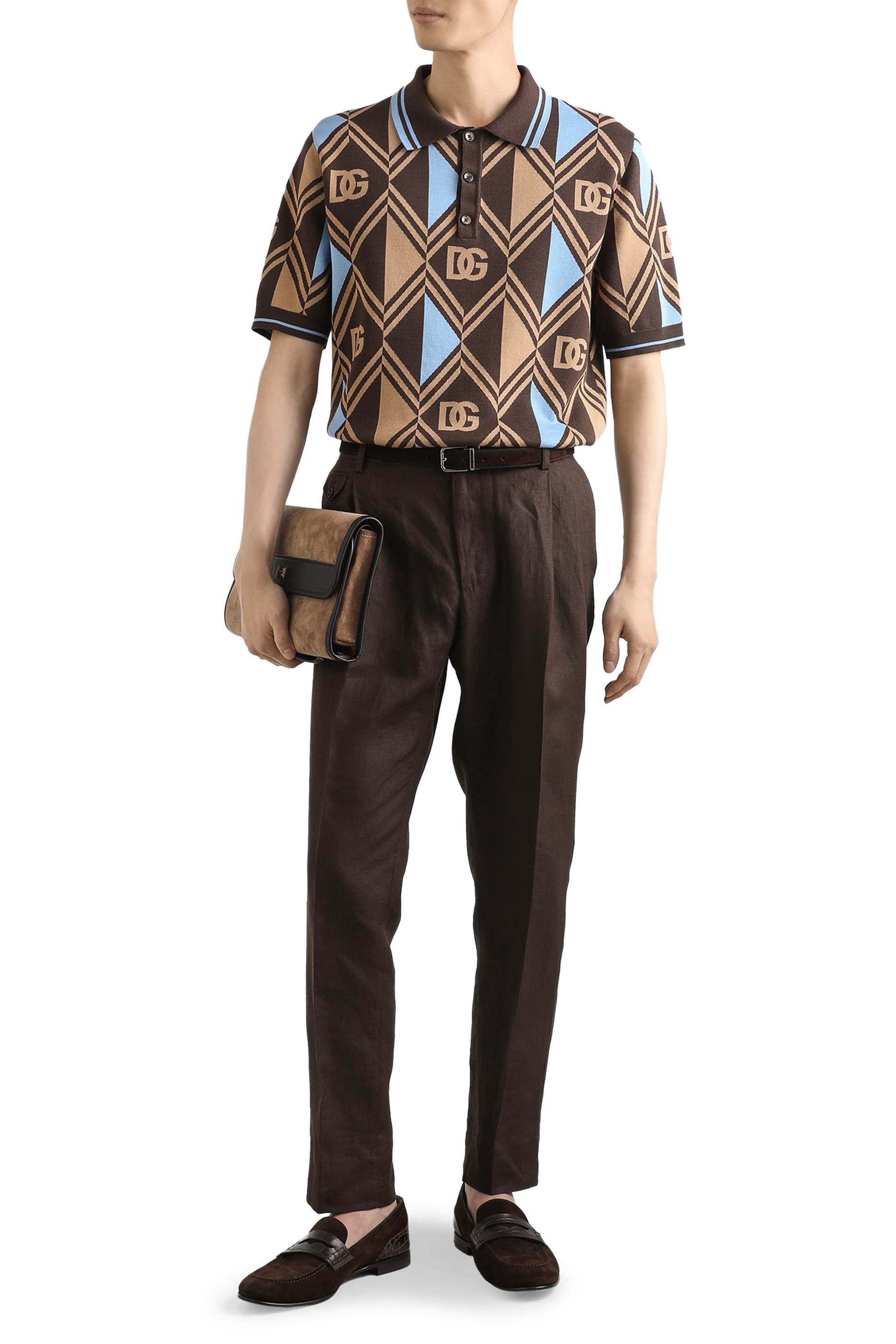 Cotton-Jacquard Piqué Polo Shirt