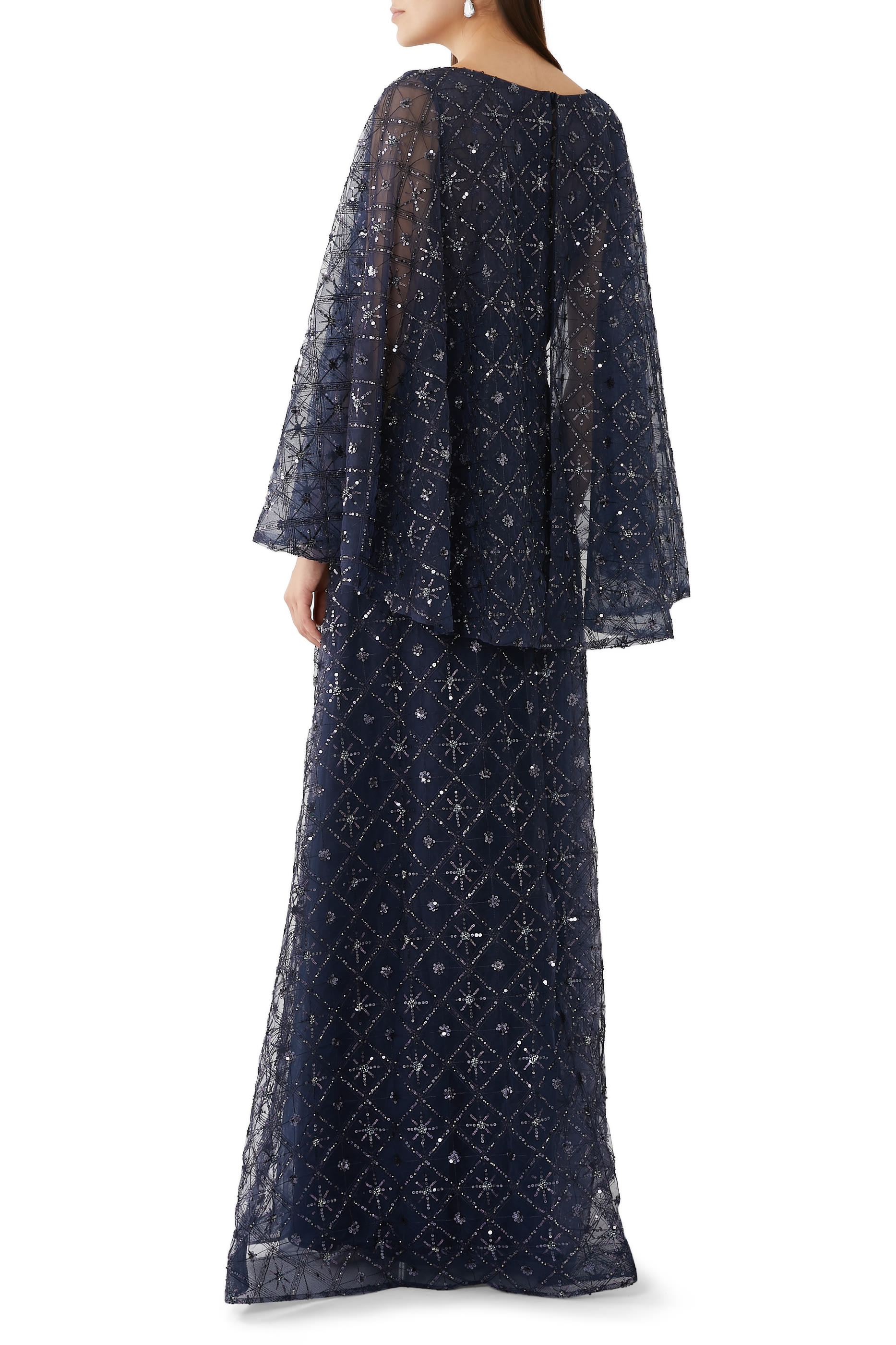 Cape Sleeve Gown