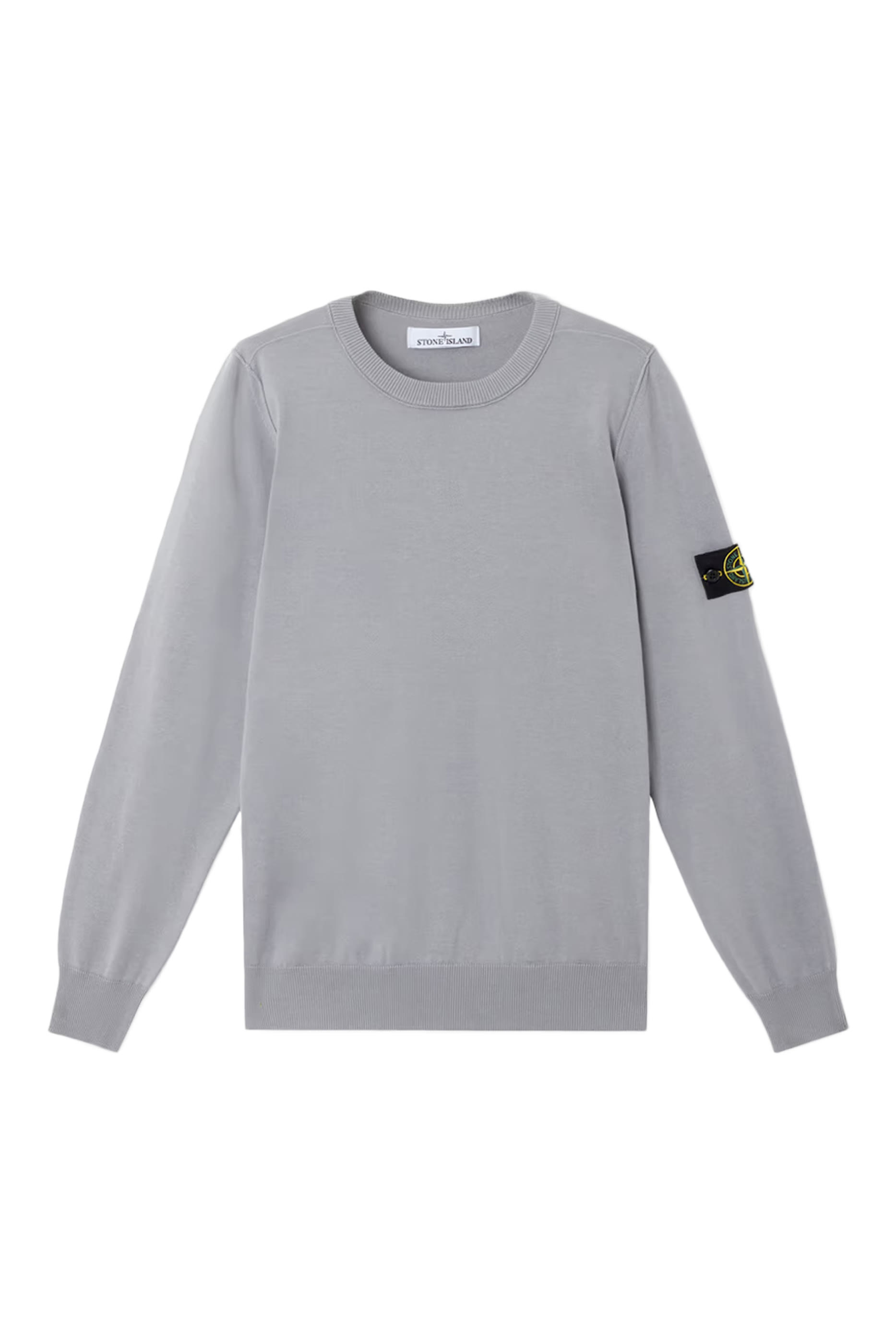 Logo Patch Cotton Fleece Crewneck Sweatshirt